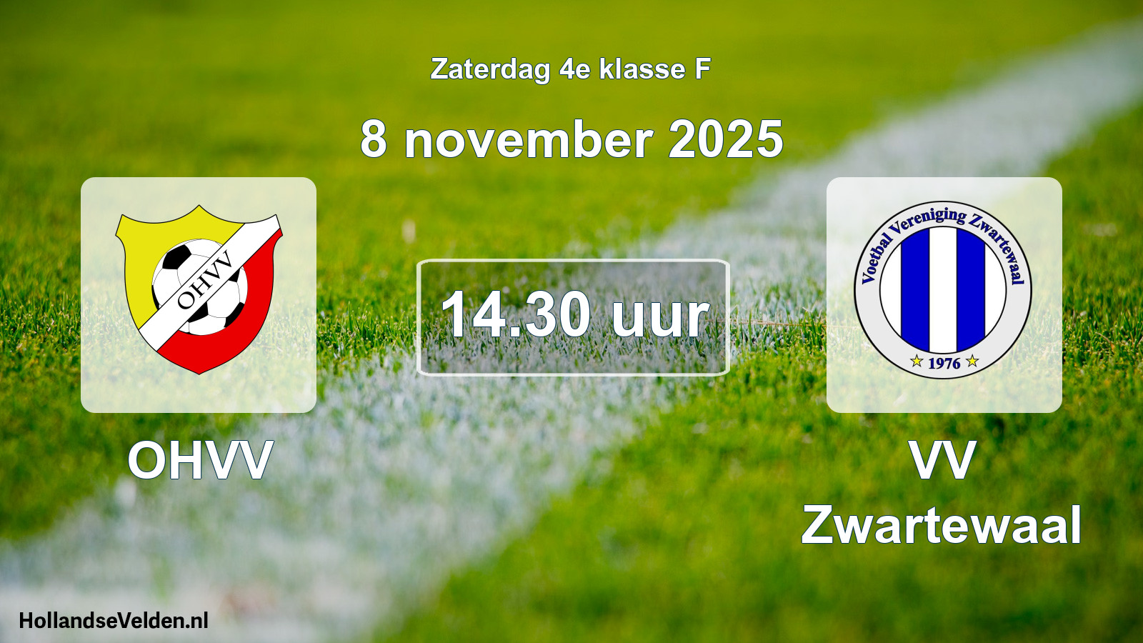 Geplande wedstrijd: OHVV - VV Zwartewaal (8 november 2025)