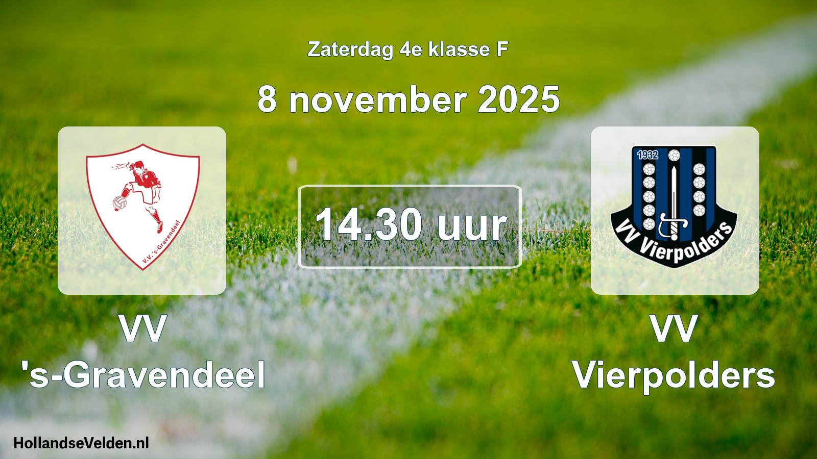Geplande wedstrijd: VV 's-Gravendeel - VV Vierpolders (8 november 2025)