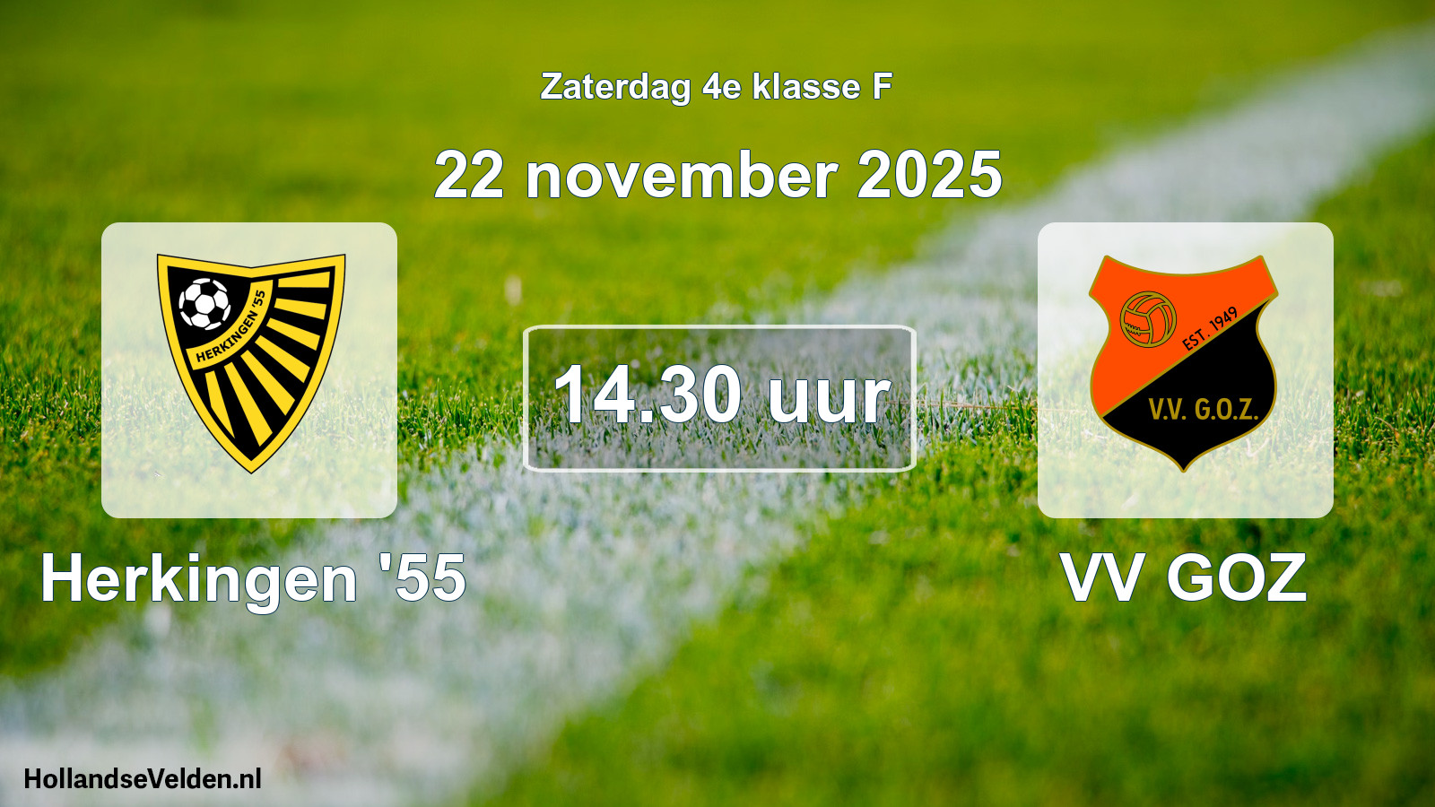 Geplande wedstrijd: Herkingen '55 - VV GOZ (22 november 2025)