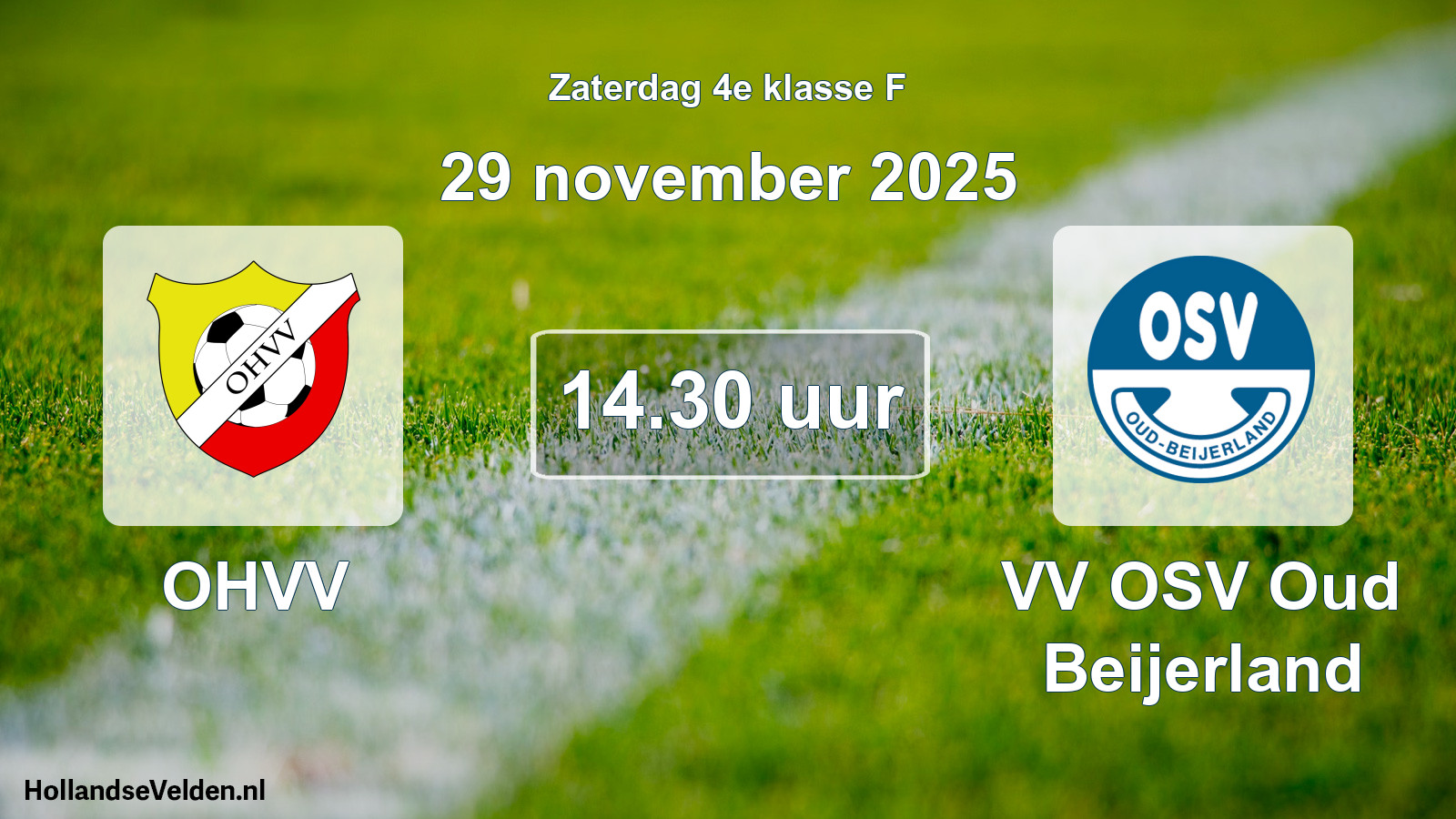 Geplande wedstrijd: OHVV - VV OSV Oud Beijerland (29 november 2025)