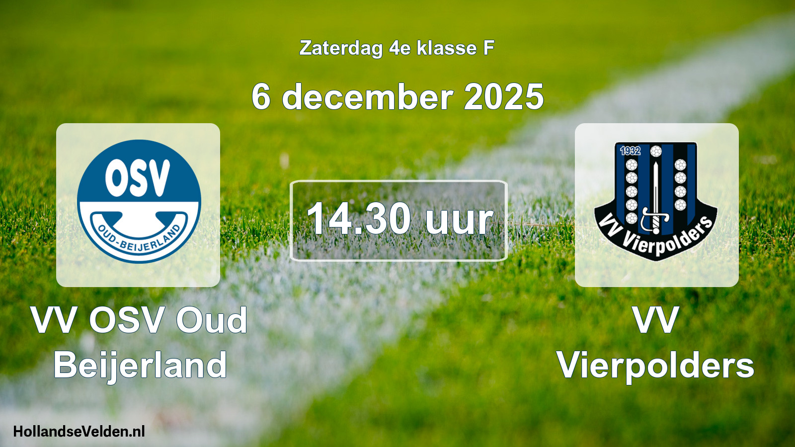 Geplande wedstrijd: VV OSV Oud Beijerland - VV Vierpolders (6 december 2025)