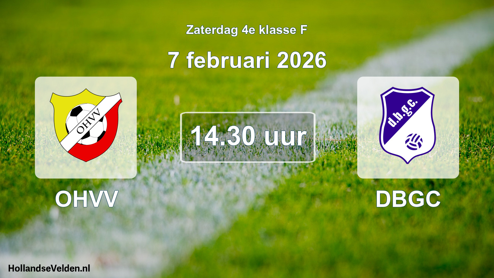 Geplande wedstrijd: OHVV - DBGC (7 februari 2026)