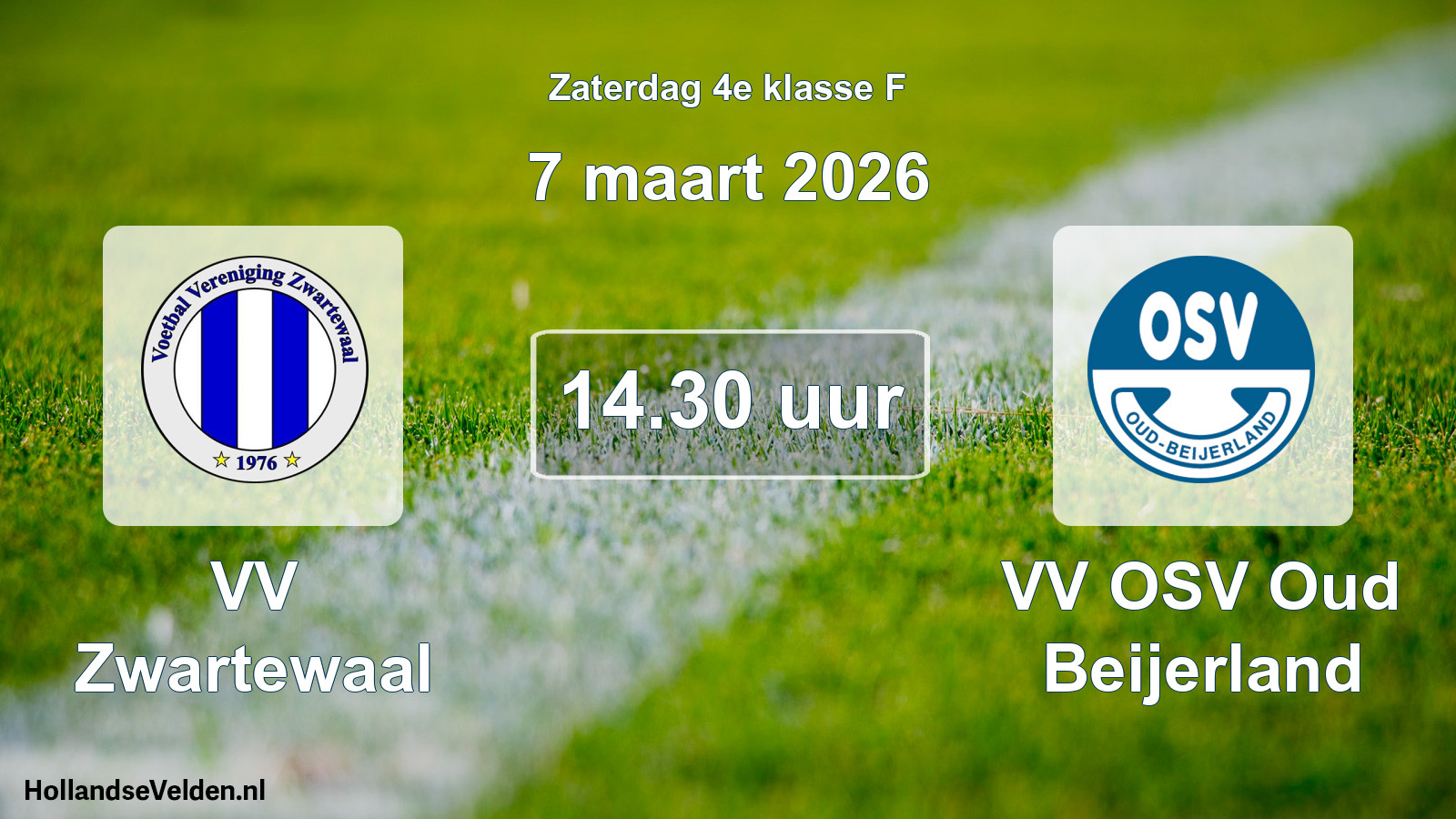 Geplande wedstrijd: VV Zwartewaal - VV OSV Oud Beijerland (7 maart 2026)