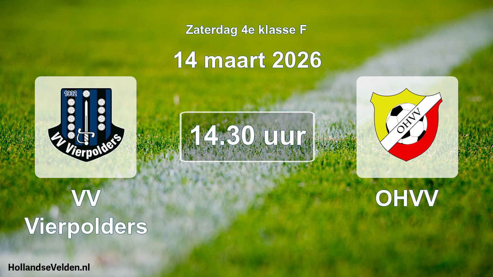 Geplande wedstrijd: VV Vierpolders - OHVV (14 maart 2026)