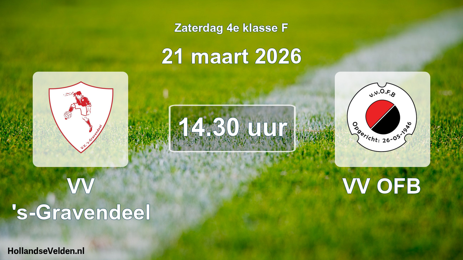 Geplande wedstrijd: VV 's-Gravendeel - VV OFB (21 maart 2026)