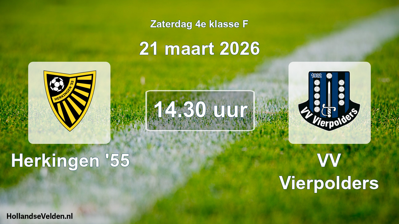 Geplande wedstrijd: Herkingen '55 - VV Vierpolders (21 maart 2026)