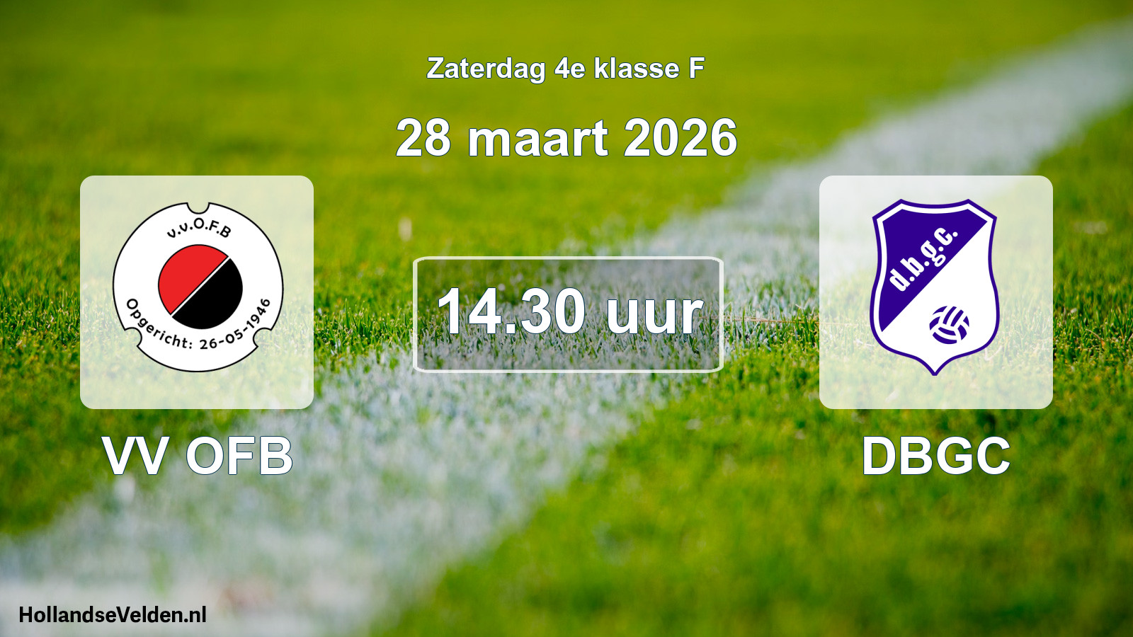 Scheduled Match: VV OFB - DBGC (28 March 2026)