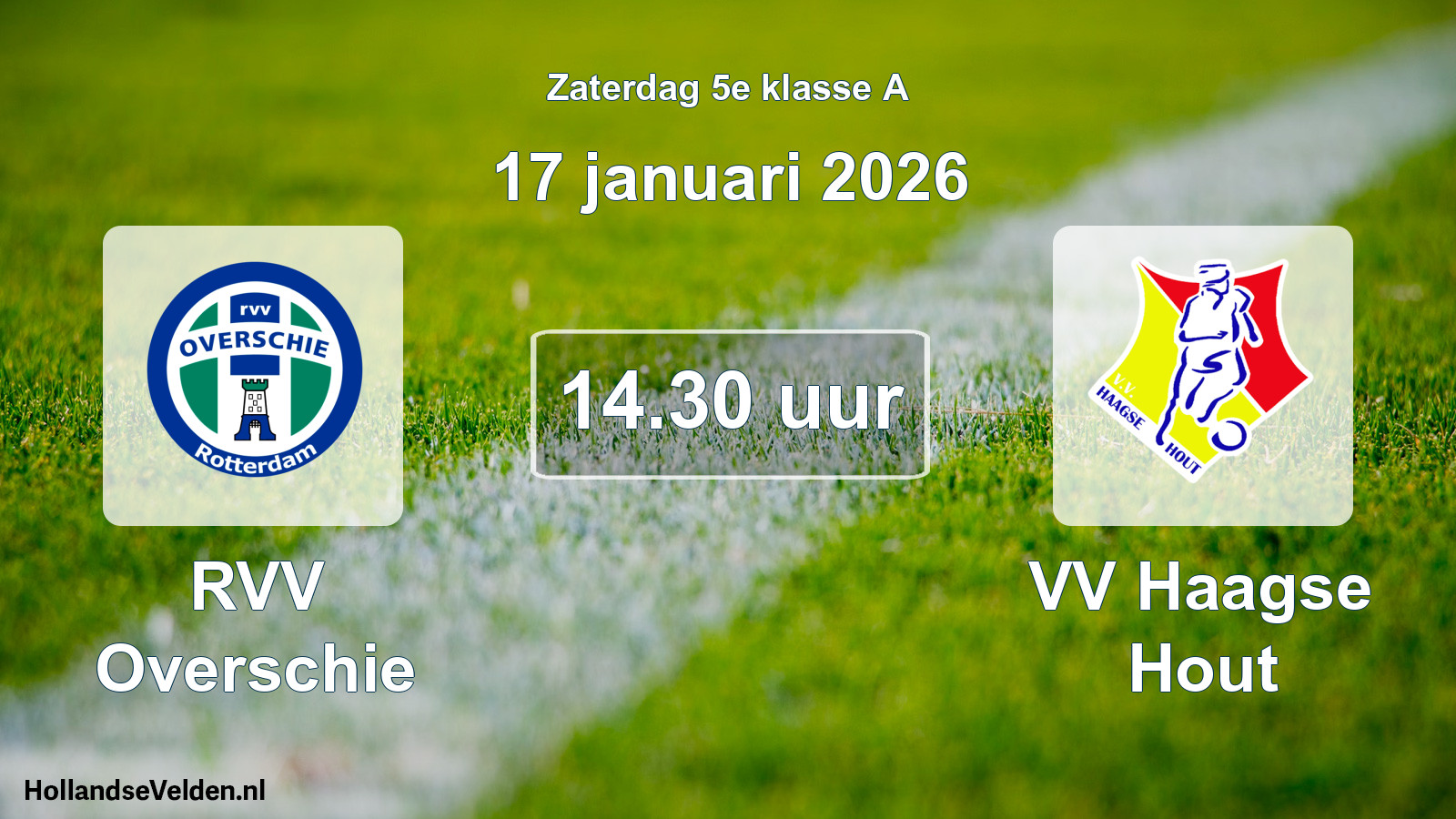 Scheduled Match: RVV Overschie - VV Haagse Hout (17 January 2026)