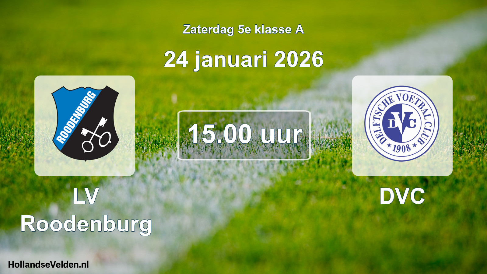 Scheduled Match: LV Roodenburg - DVC (24 January 2026)