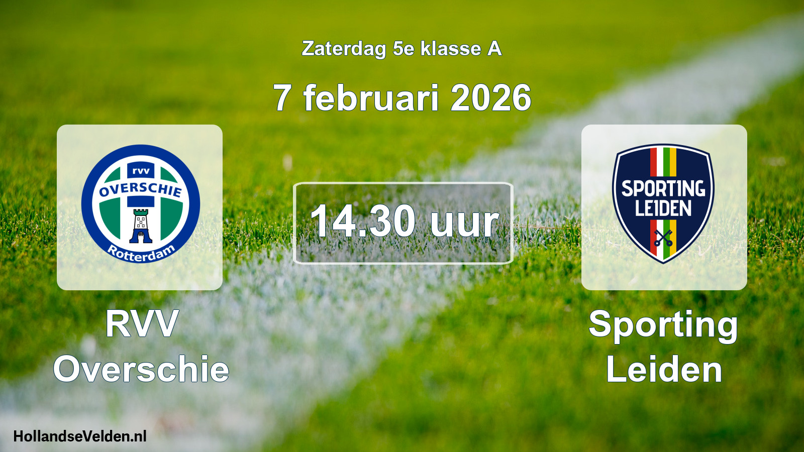Scheduled Match: RVV Overschie - Sporting Leiden (7 February 2026)