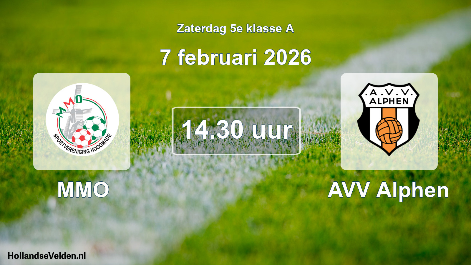 Scheduled Match: MMO - AVV Alphen (7 February 2026)