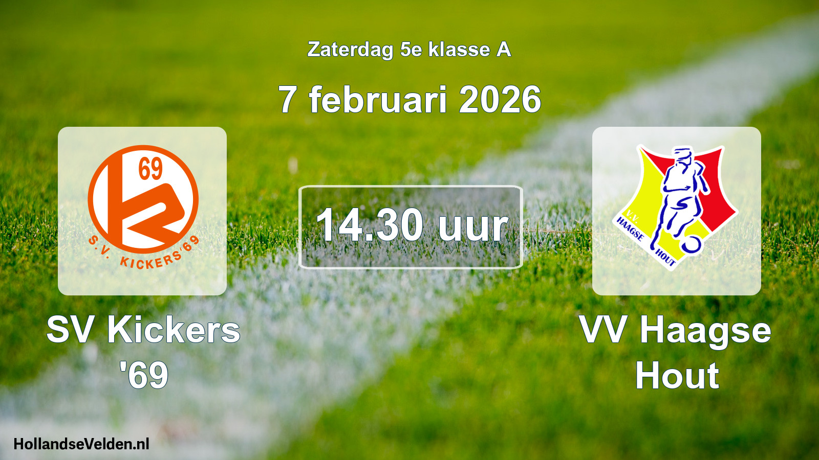 Scheduled Match: SV Kickers '69 - VV Haagse Hout (7 February 2026)