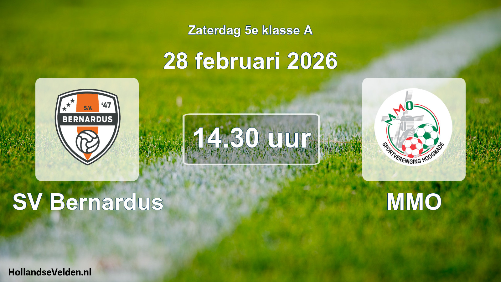 Scheduled Match: SV Bernardus - MMO (28 February 2026)