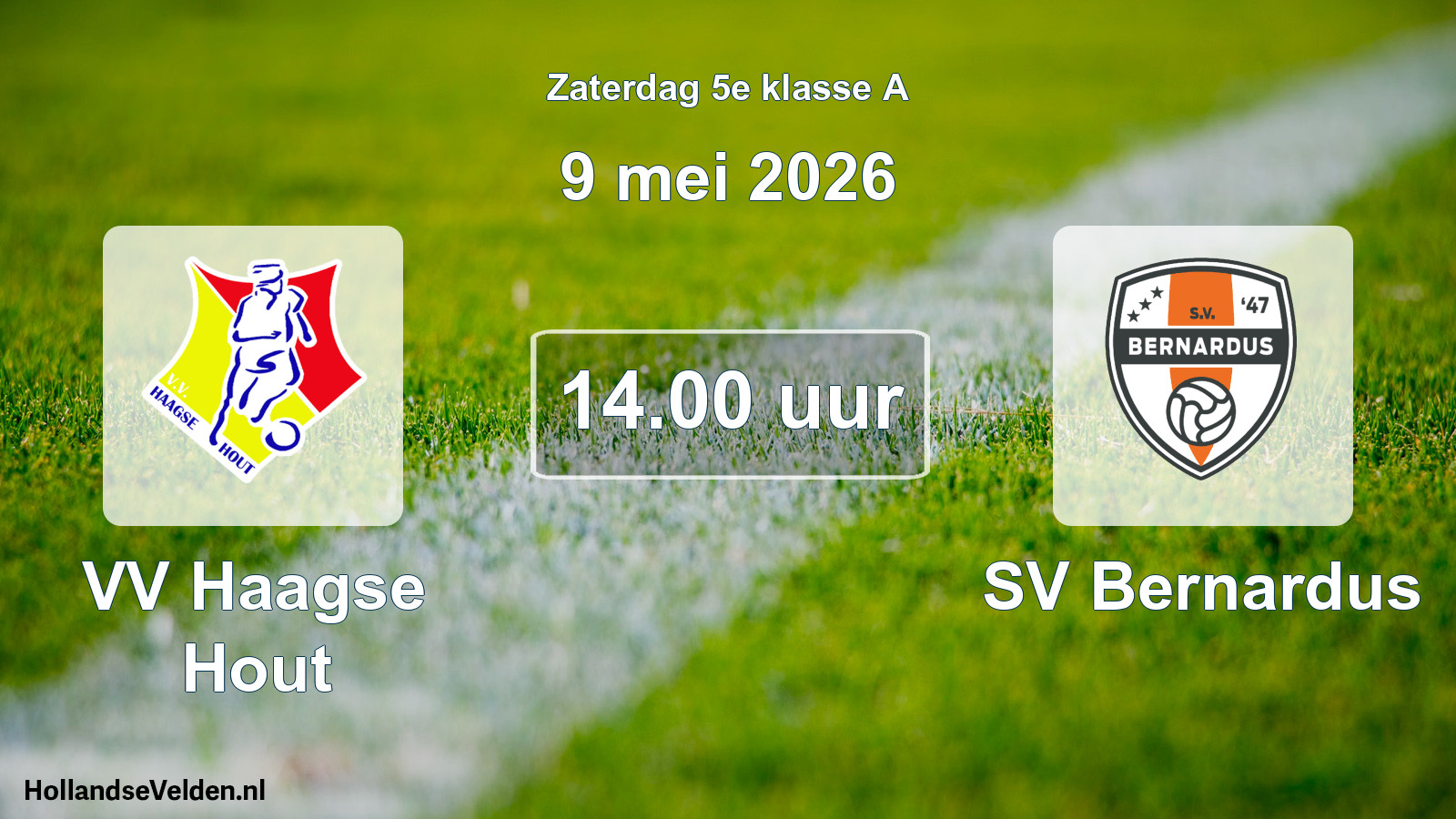 Scheduled Match: VV Haagse Hout - SV Bernardus (9 May 2026)