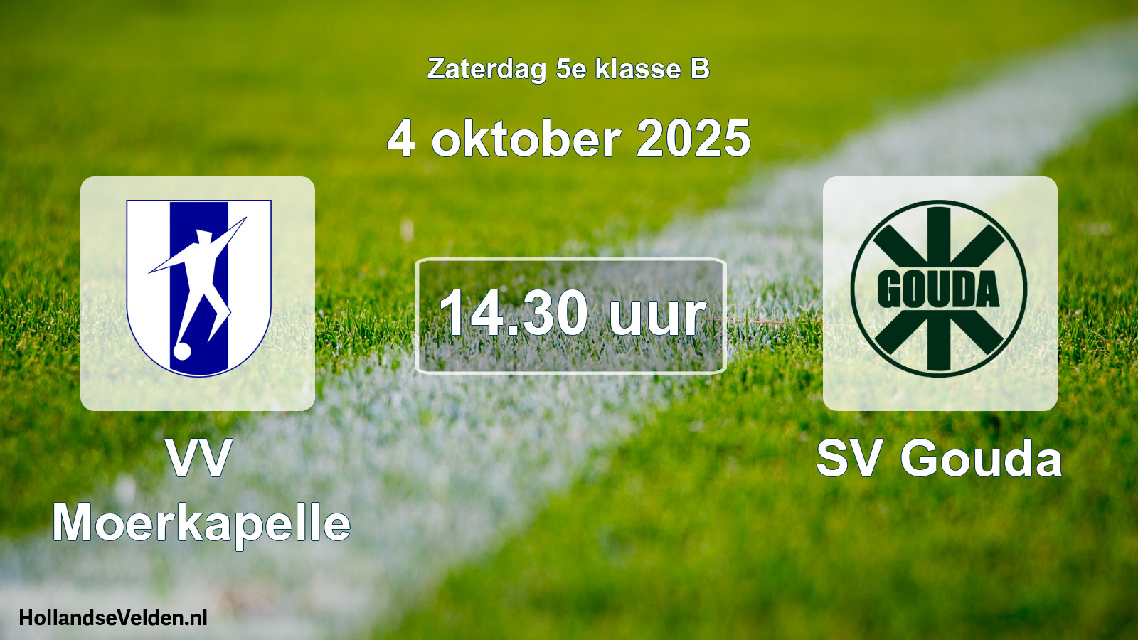 Geplande wedstrijd: VV Moerkapelle - SV Gouda (4 oktober 2025)