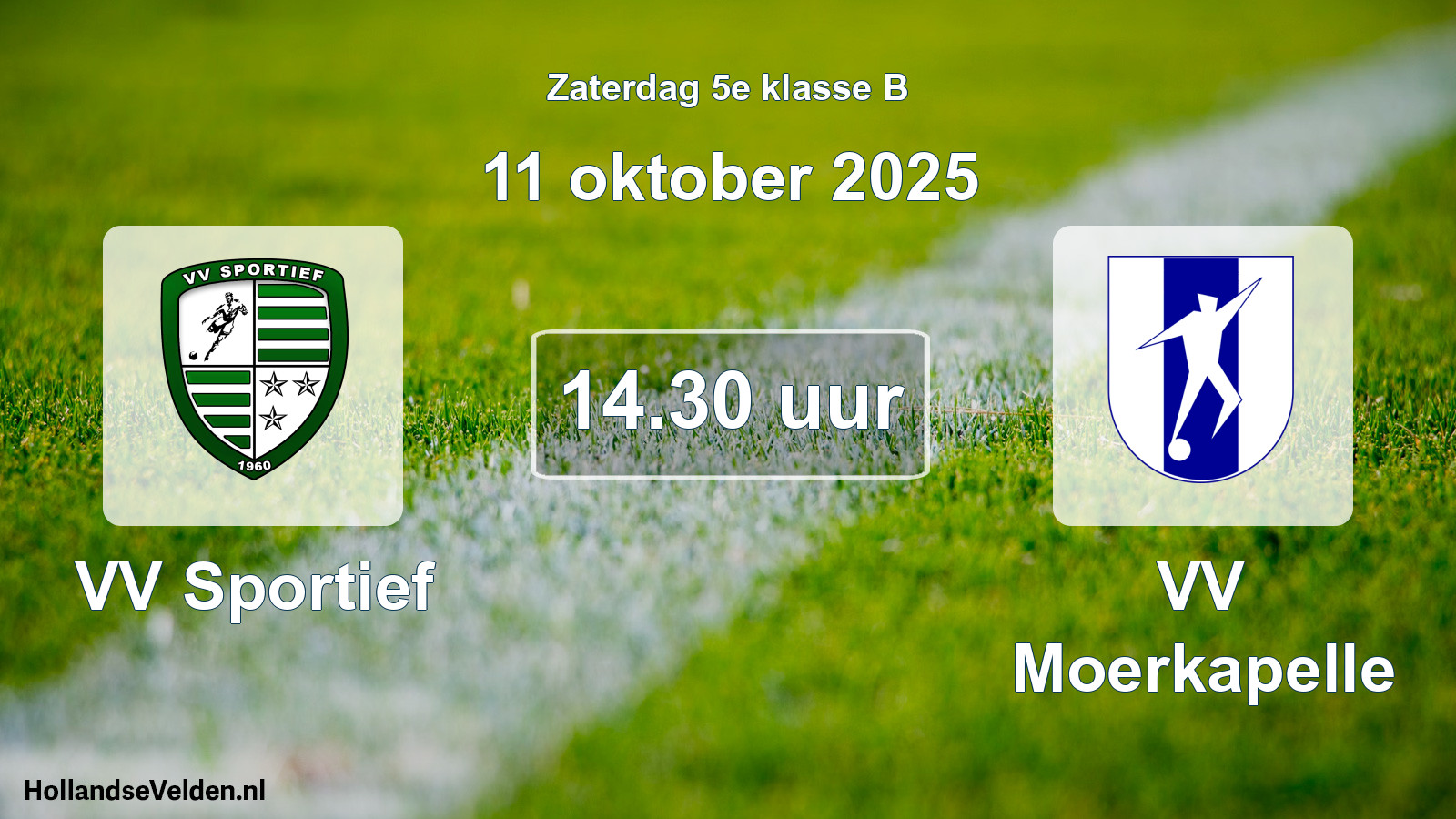 Geplande wedstrijd: VV Sportief - VV Moerkapelle (11 oktober 2025)