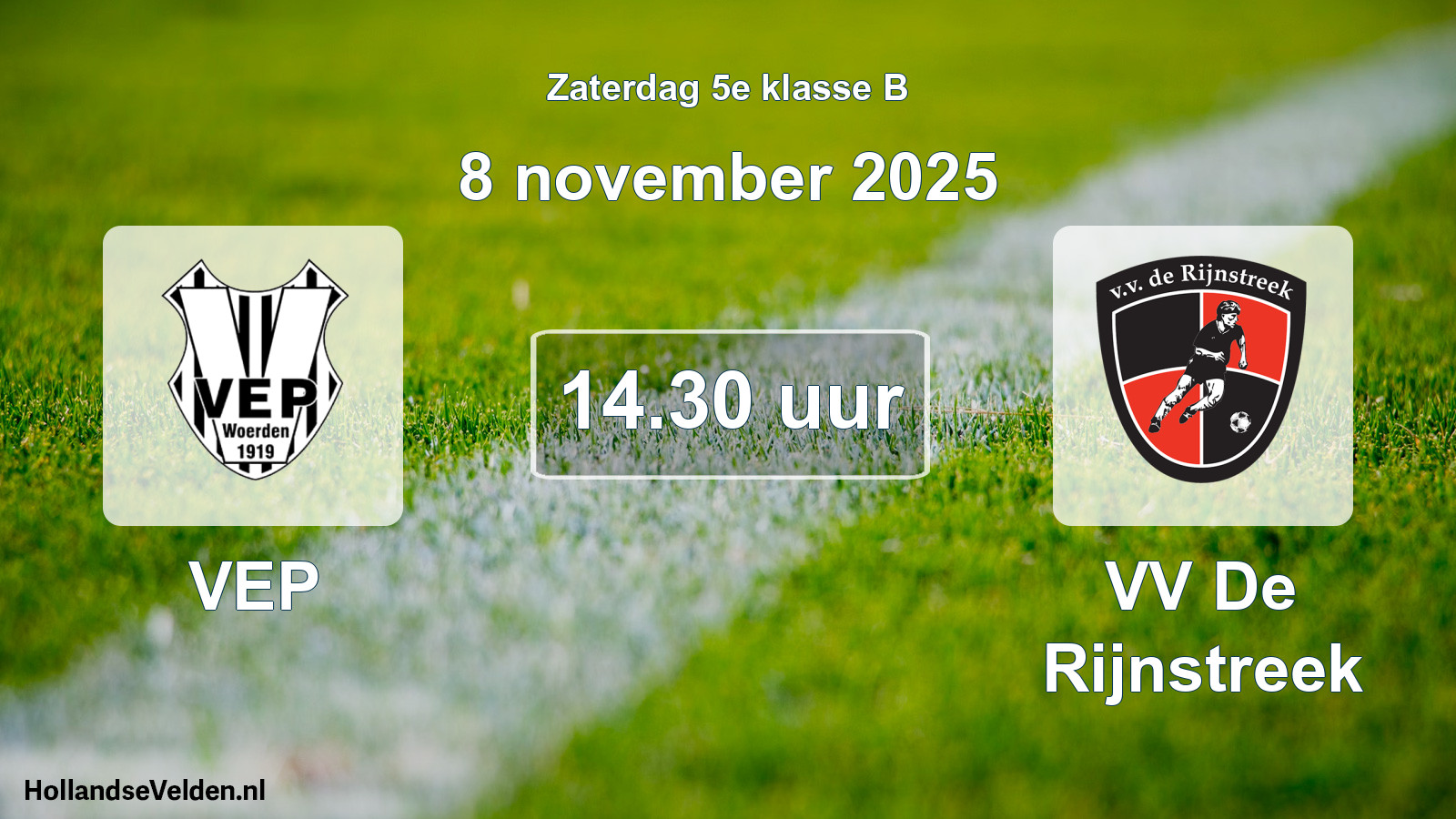 Geplande wedstrijd: VEP - VV De Rijnstreek (8 november 2025)