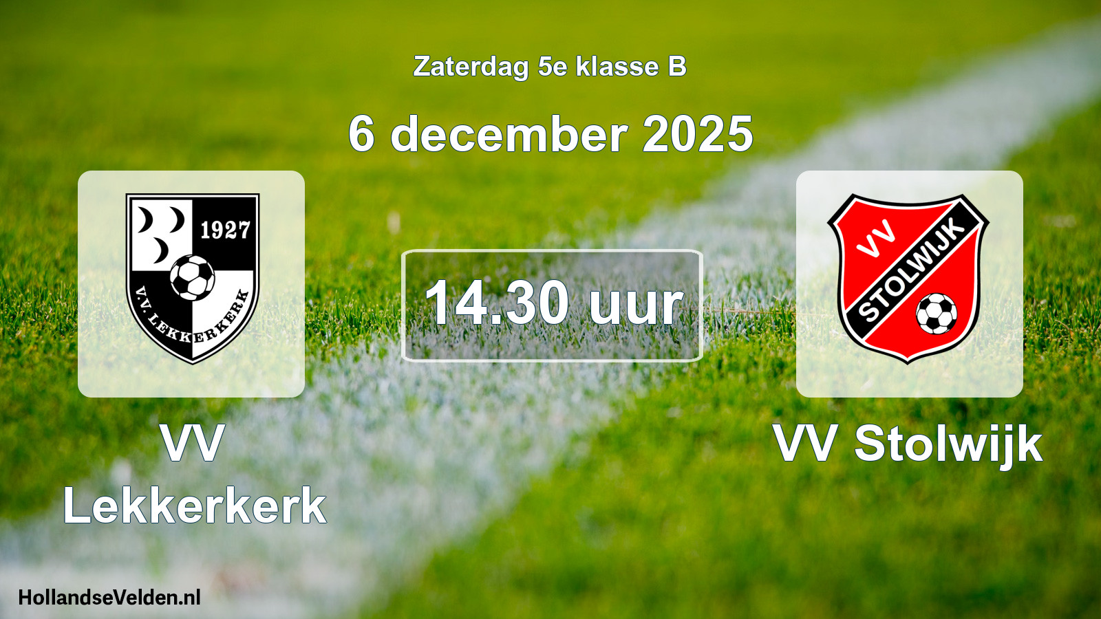 Geplande wedstrijd: VV Lekkerkerk - VV Stolwijk (6 december 2025)