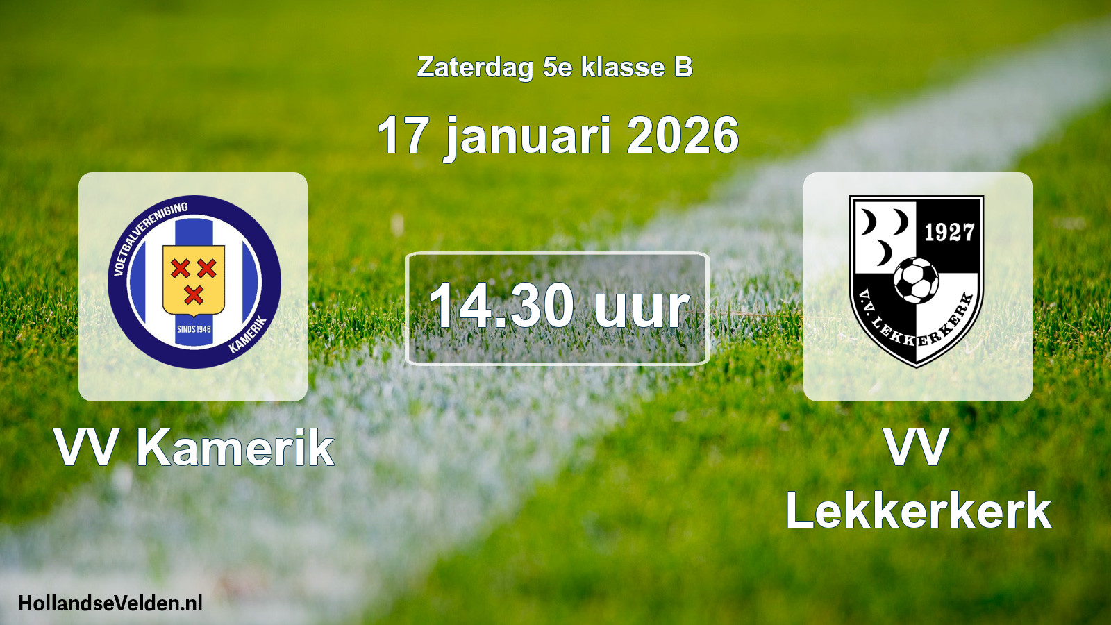 Scheduled Match: VV Kamerik - VV Lekkerkerk (17 January 2026)