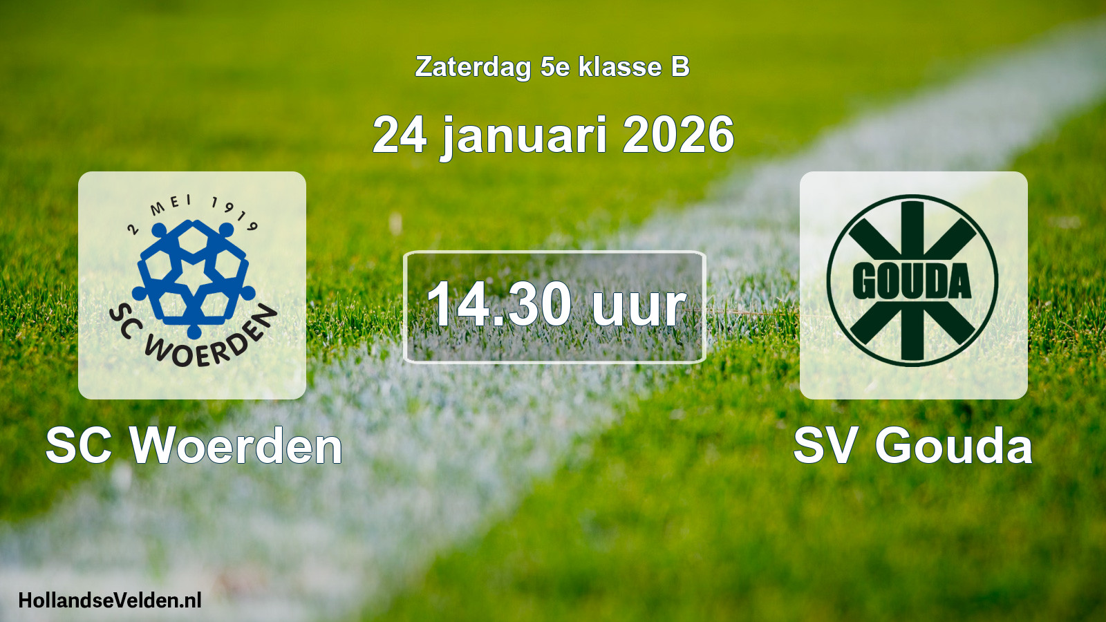 Scheduled Match: SC Woerden - SV Gouda (24 January 2026)