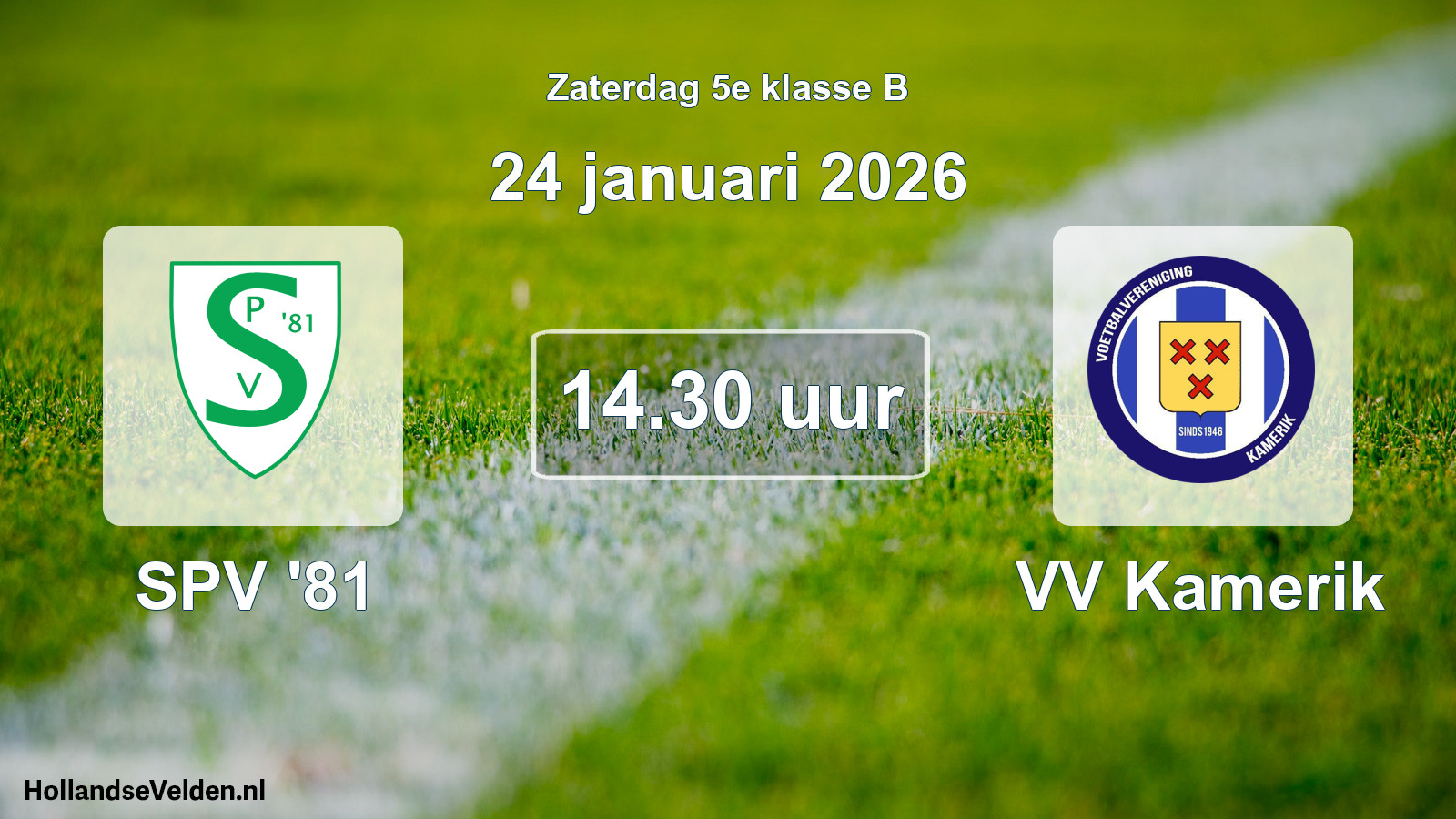Scheduled Match: SPV '81 - VV Kamerik (24 January 2026)