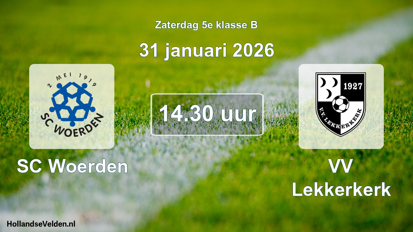 Scheduled Match: SC Woerden - VV Lekkerkerk (31 January 2026)