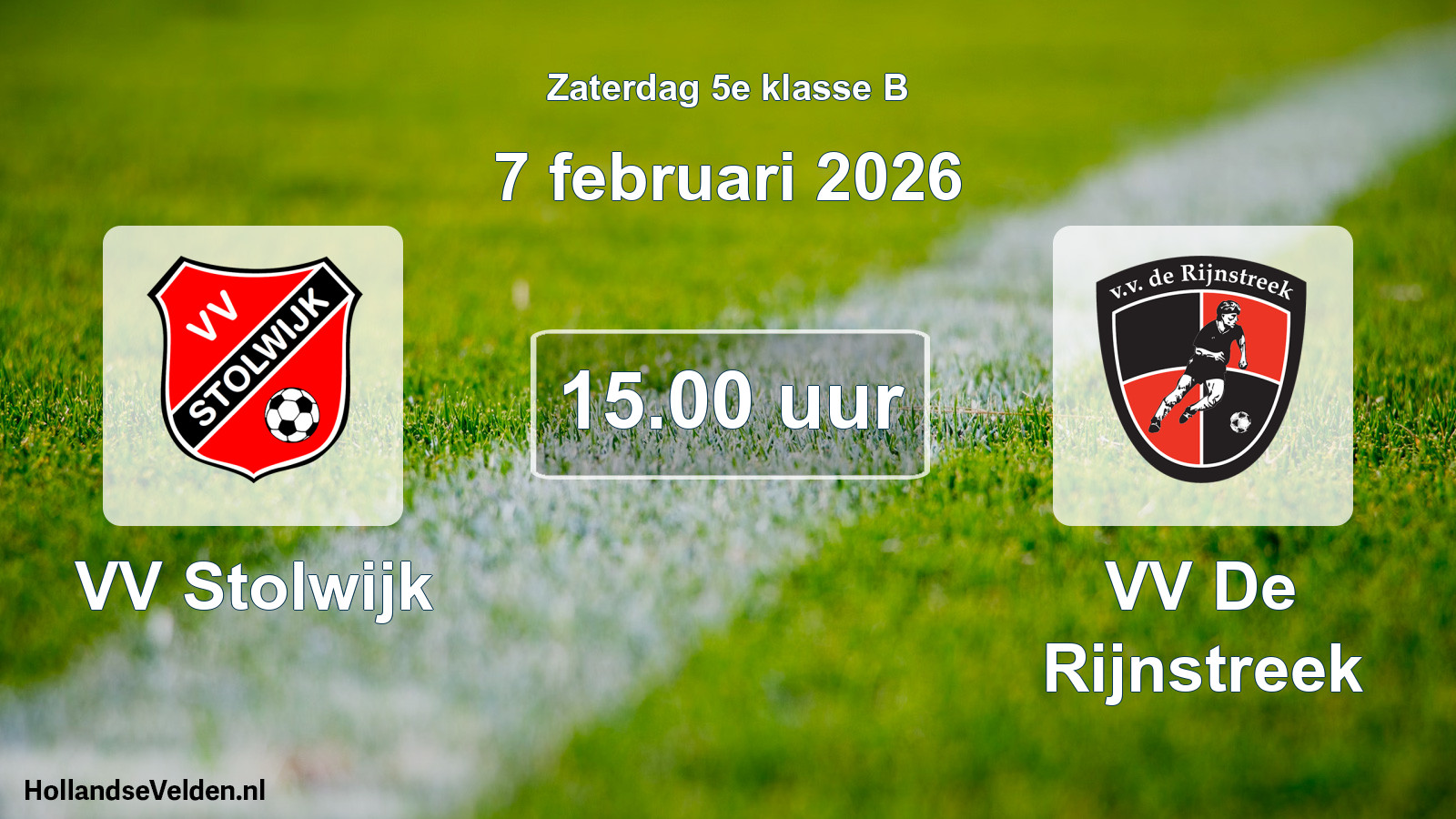 Scheduled Match: VV Stolwijk - VV De Rijnstreek (7 February 2026)