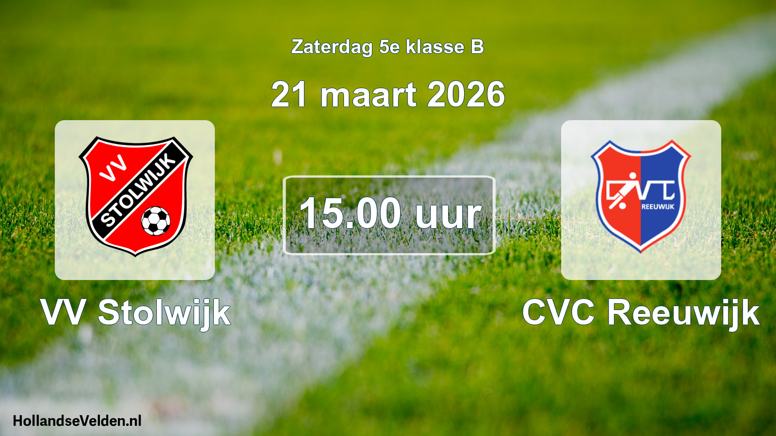 Scheduled Match: VV Stolwijk - CVC Reeuwijk (21 March 2026)