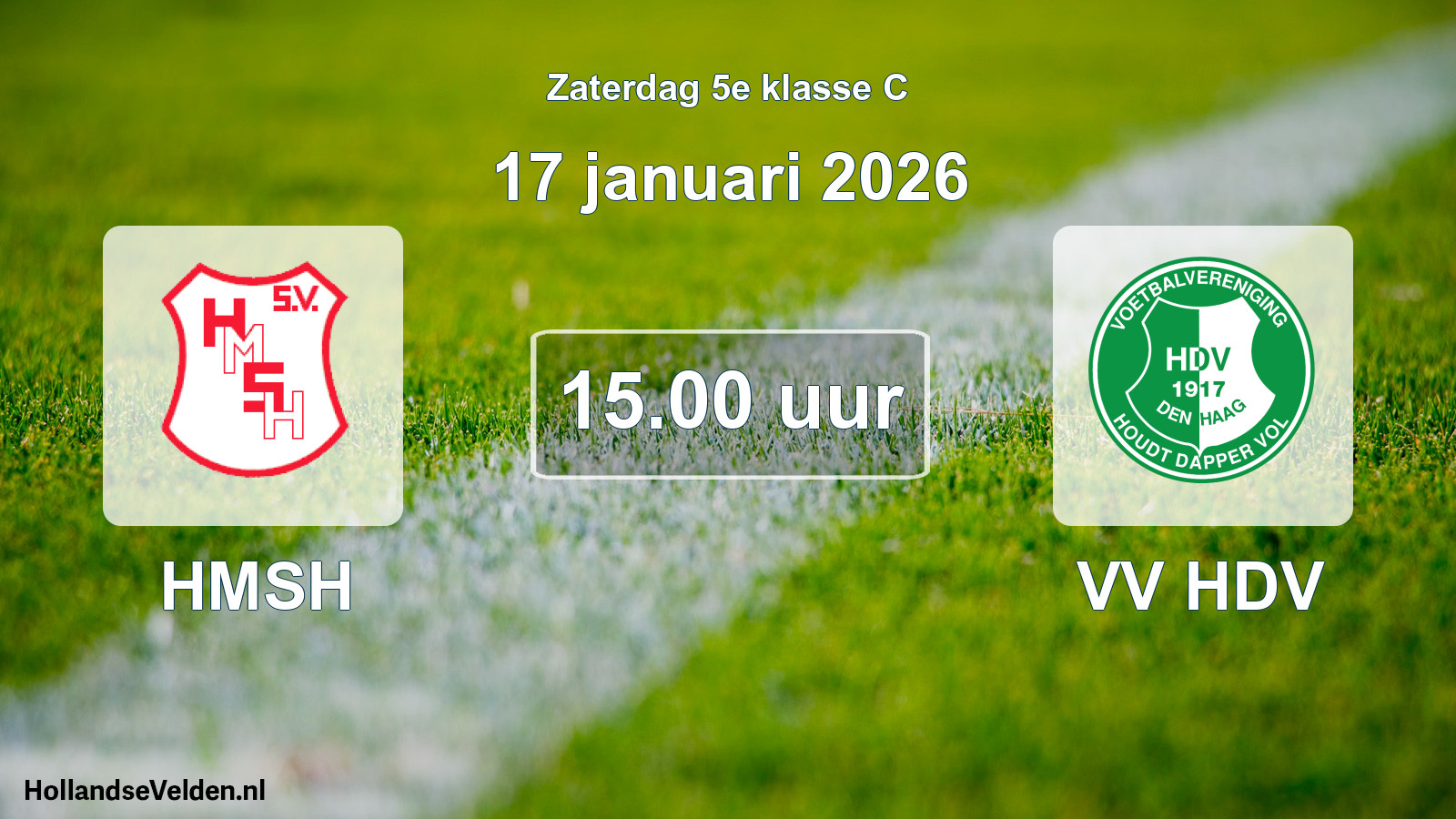 Geplande wedstrijd: HMSH - VV HDV (17 januari 2026)