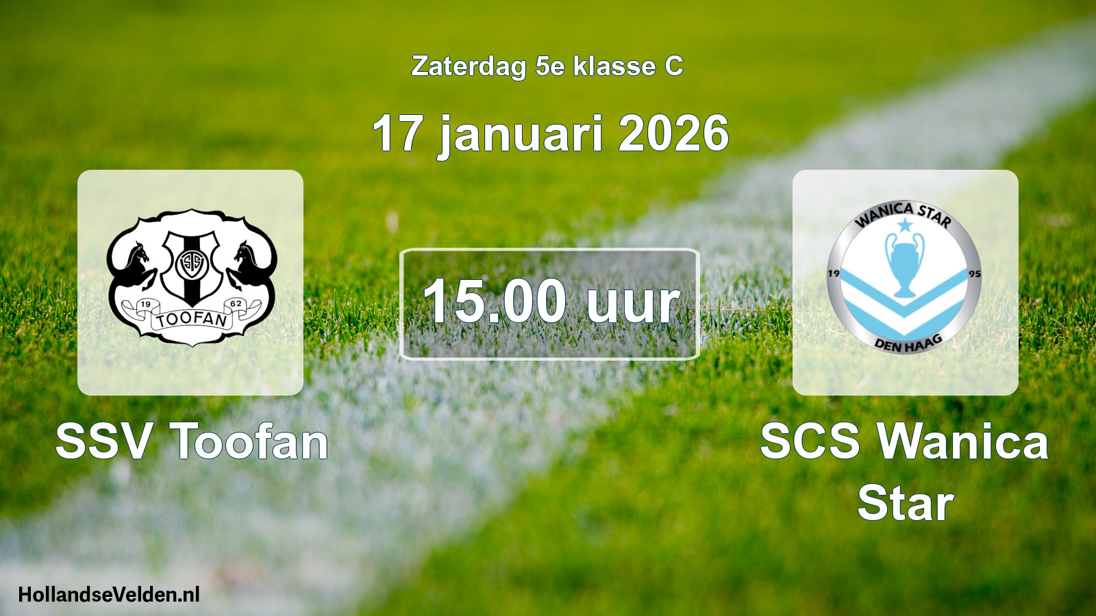 Scheduled Match: SSV Toofan - SCS Wanica Star (17 January 2026)