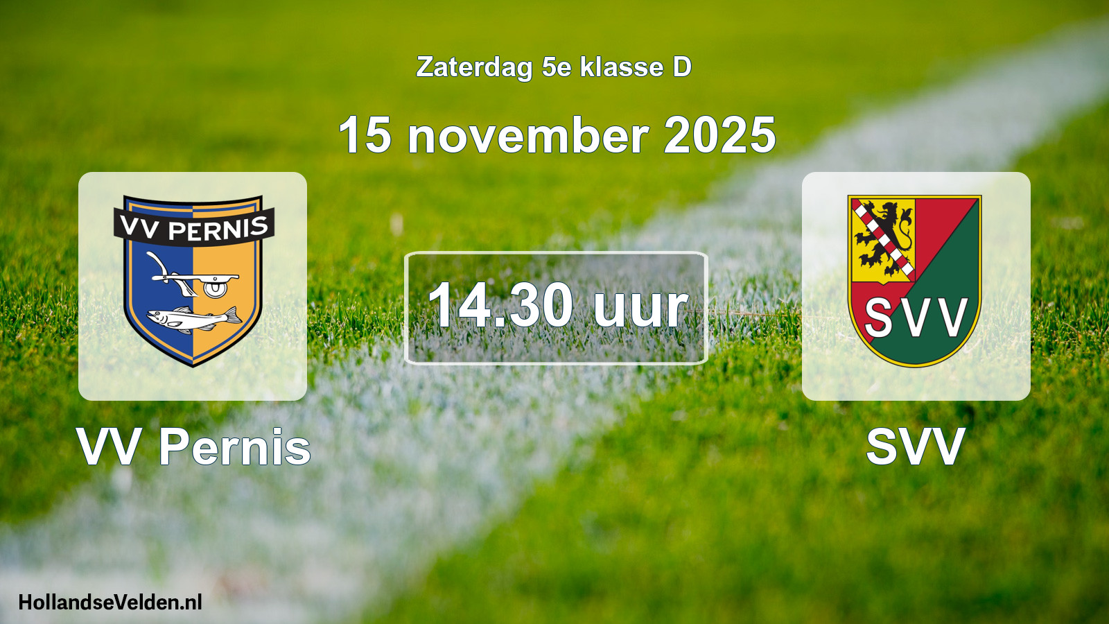 Scheduled Match: VV Pernis - SVV (15 November 2025)