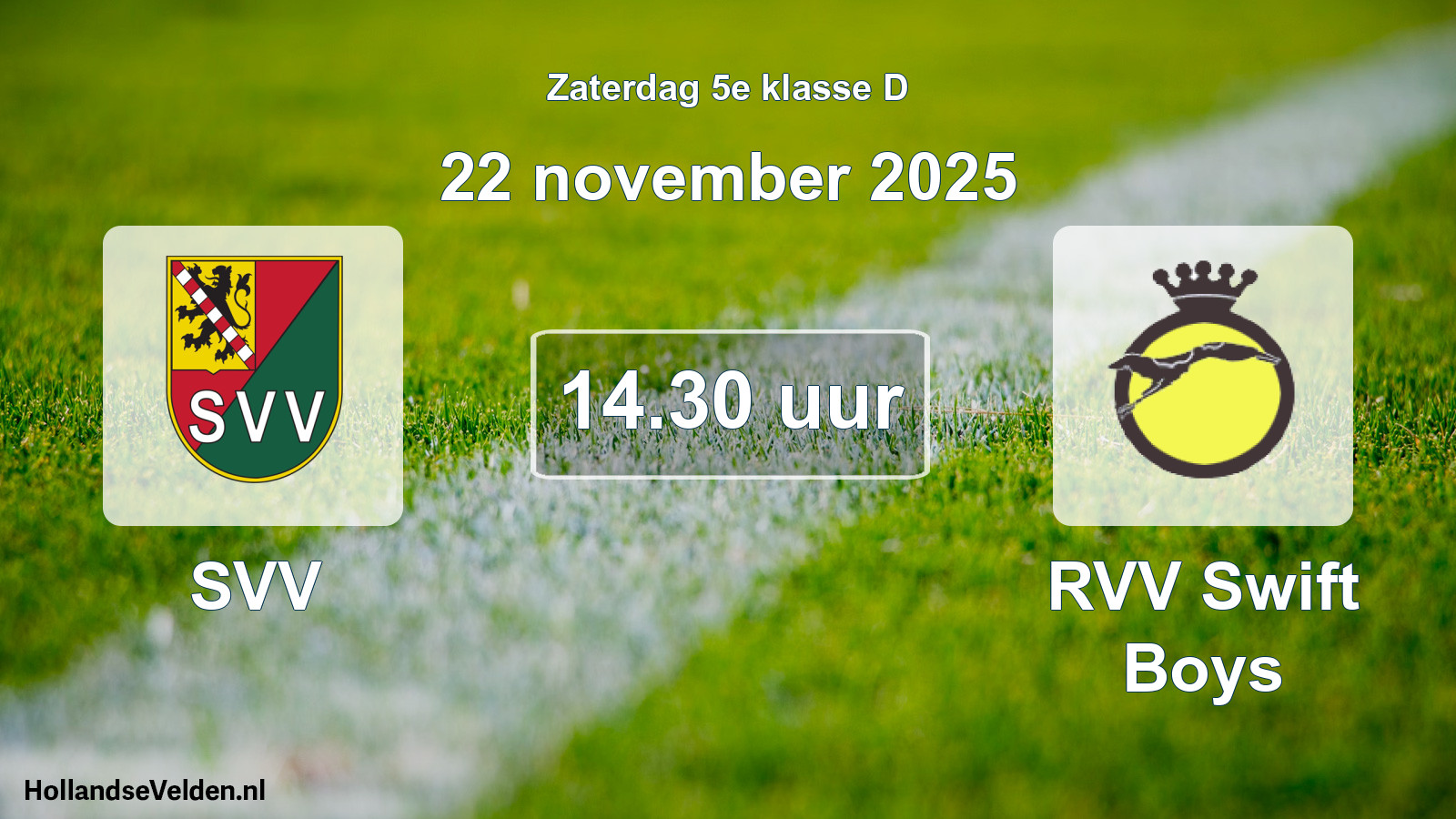 Scheduled Match: SVV - RVV Swift Boys (22 November 2025)