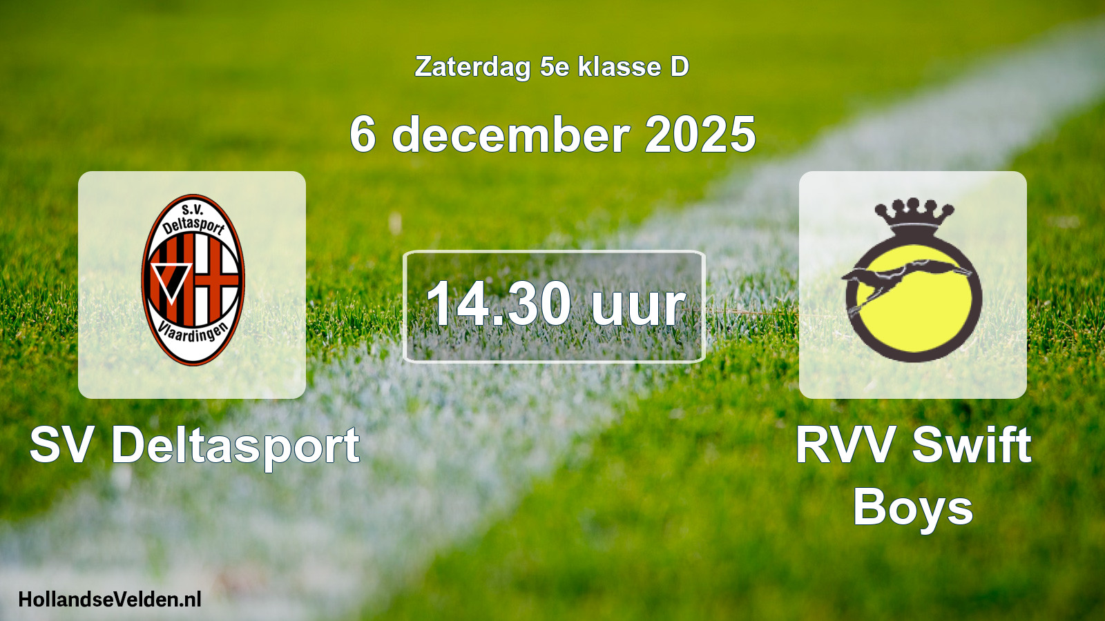 Scheduled Match: SV Deltasport - RVV Swift Boys (6 December 2025)