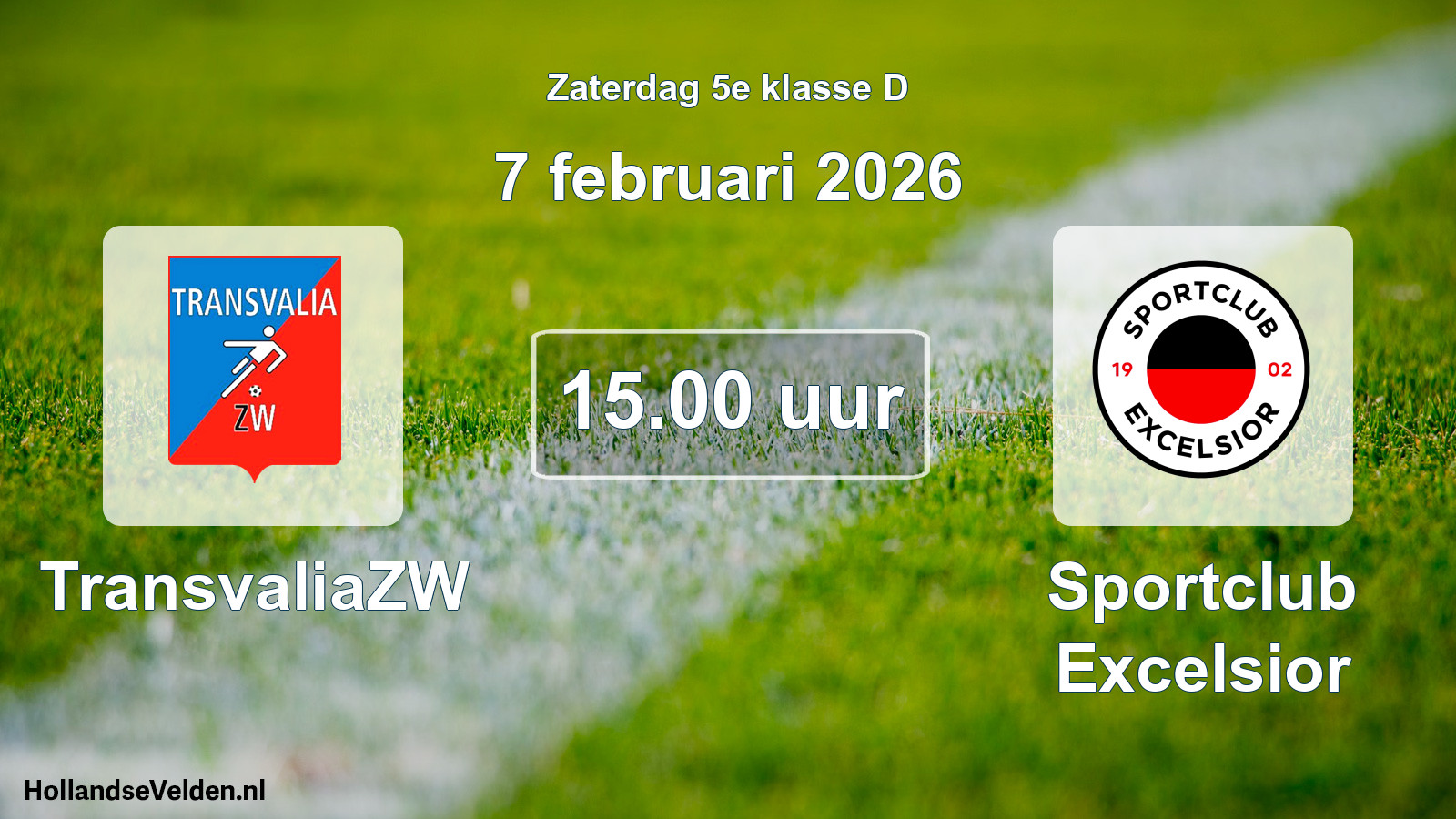Geplande wedstrijd: TransvaliaZW - Sportclub Excelsior (7 februari 2026)