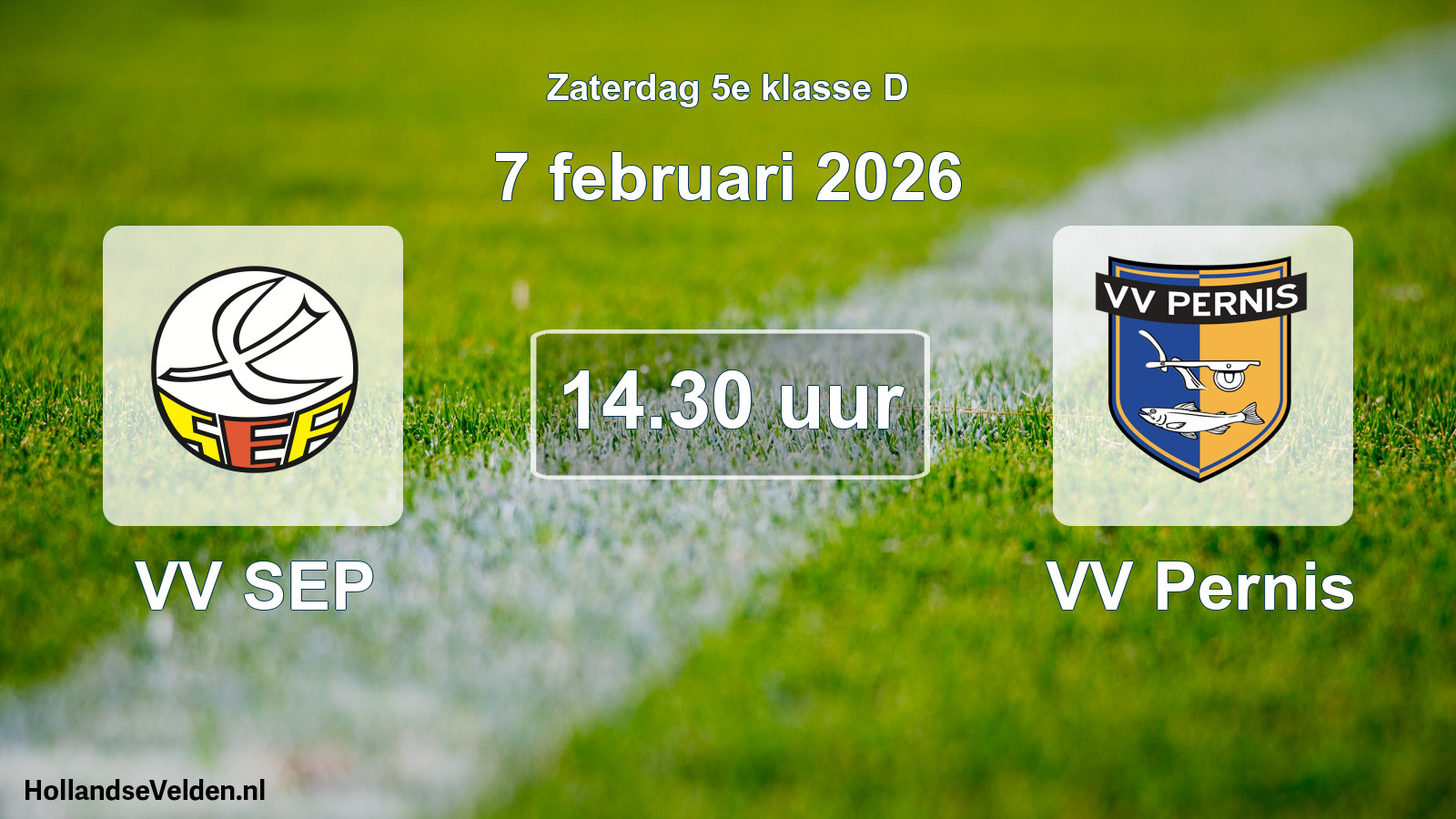 Scheduled Match: VV SEP - VV Pernis (7 February 2026)