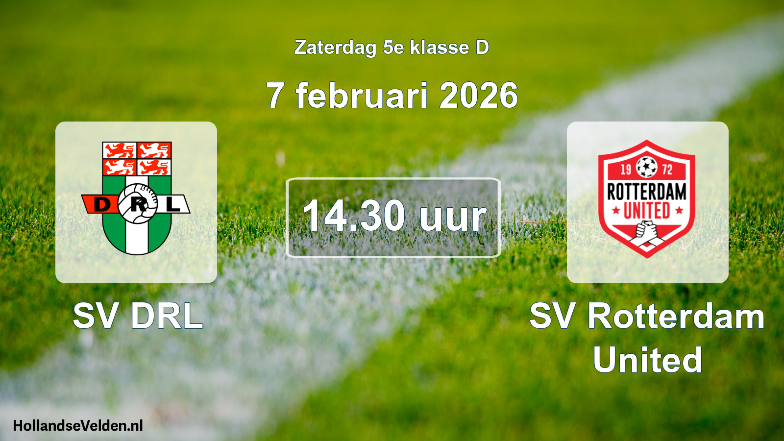 Scheduled Match: SV DRL - SV Rotterdam United (7 February 2026)