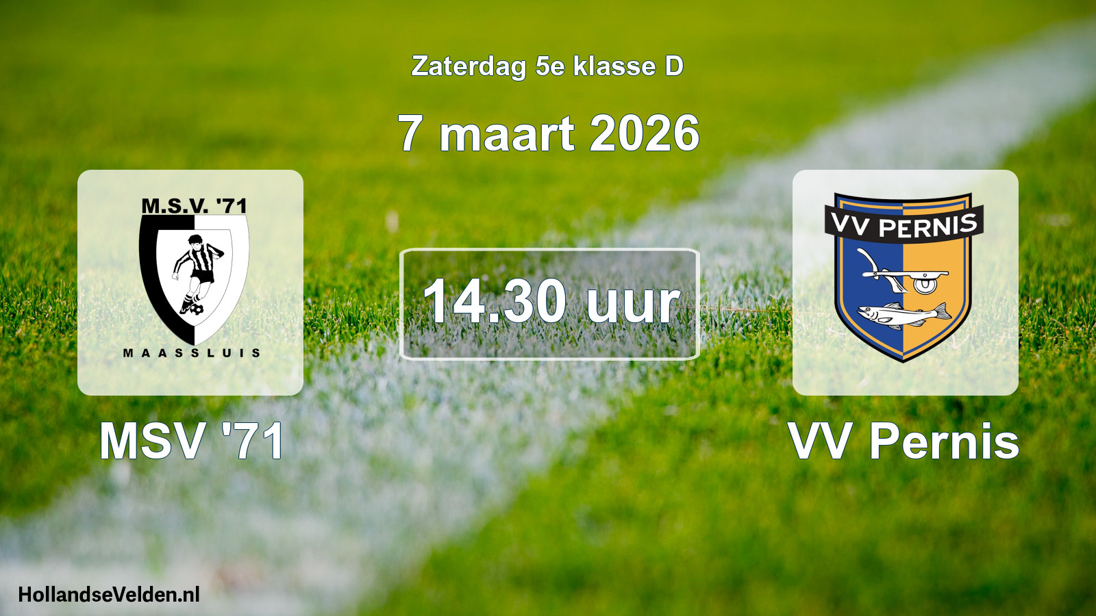 Scheduled Match: MSV '71 - VV Pernis (7 March 2026)
