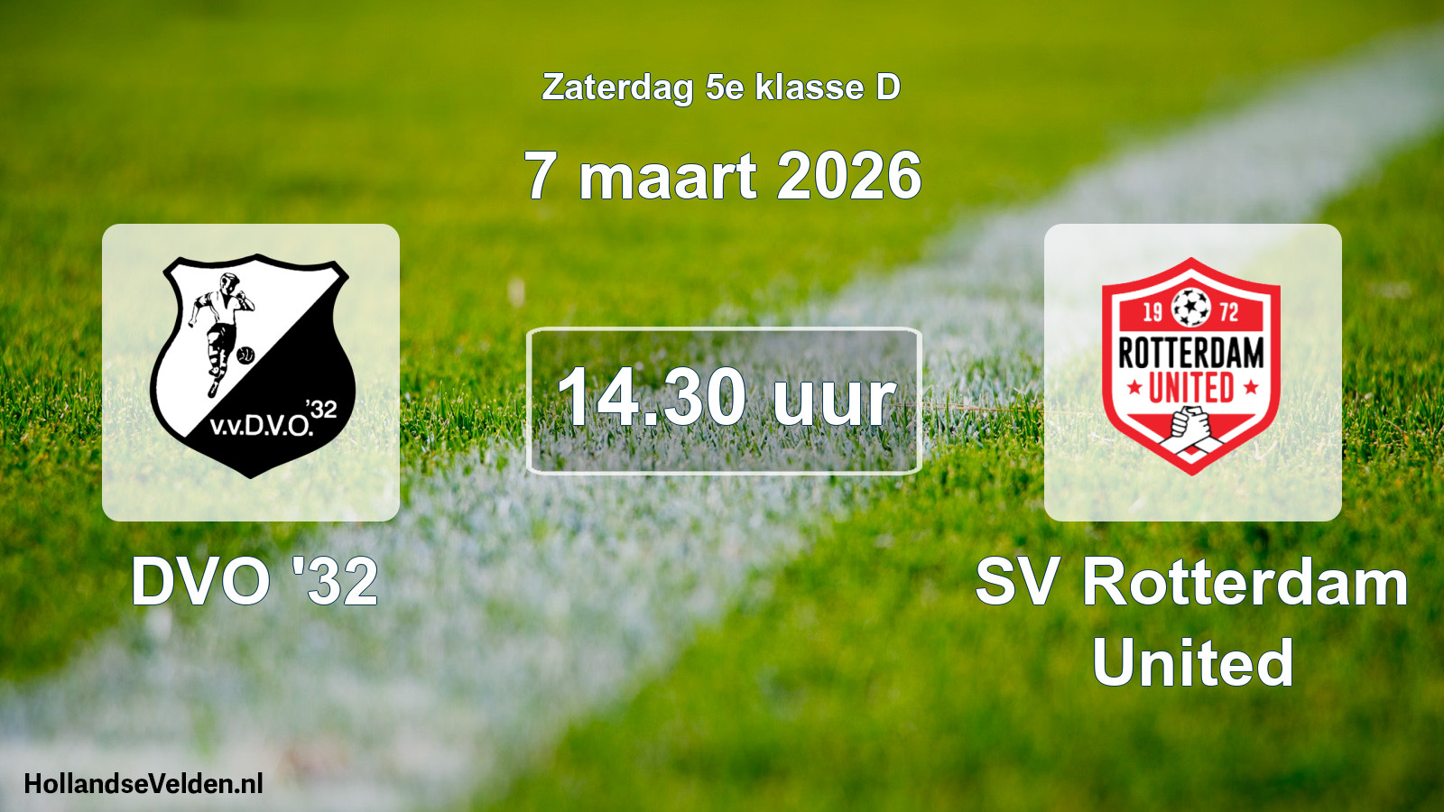 Scheduled Match: DVO '32 - SV Rotterdam United (7 March 2026)