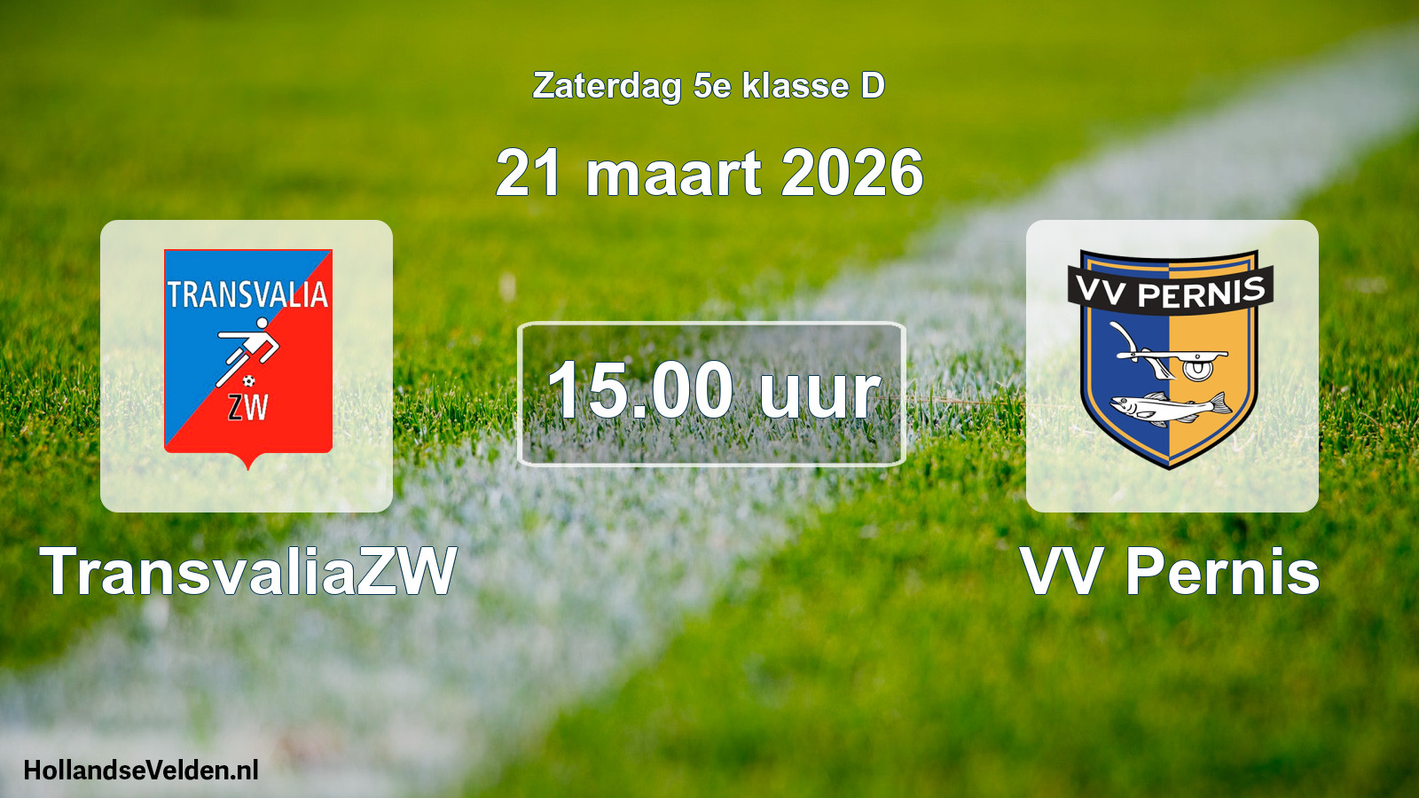 Scheduled Match: TransvaliaZW - VV Pernis (21 March 2026)