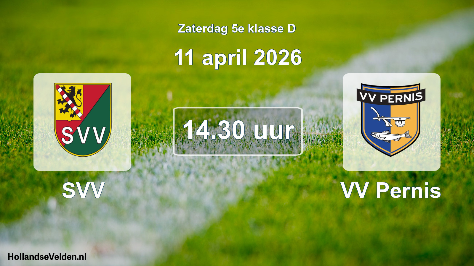 Scheduled Match: SVV - VV Pernis (11 April 2026)