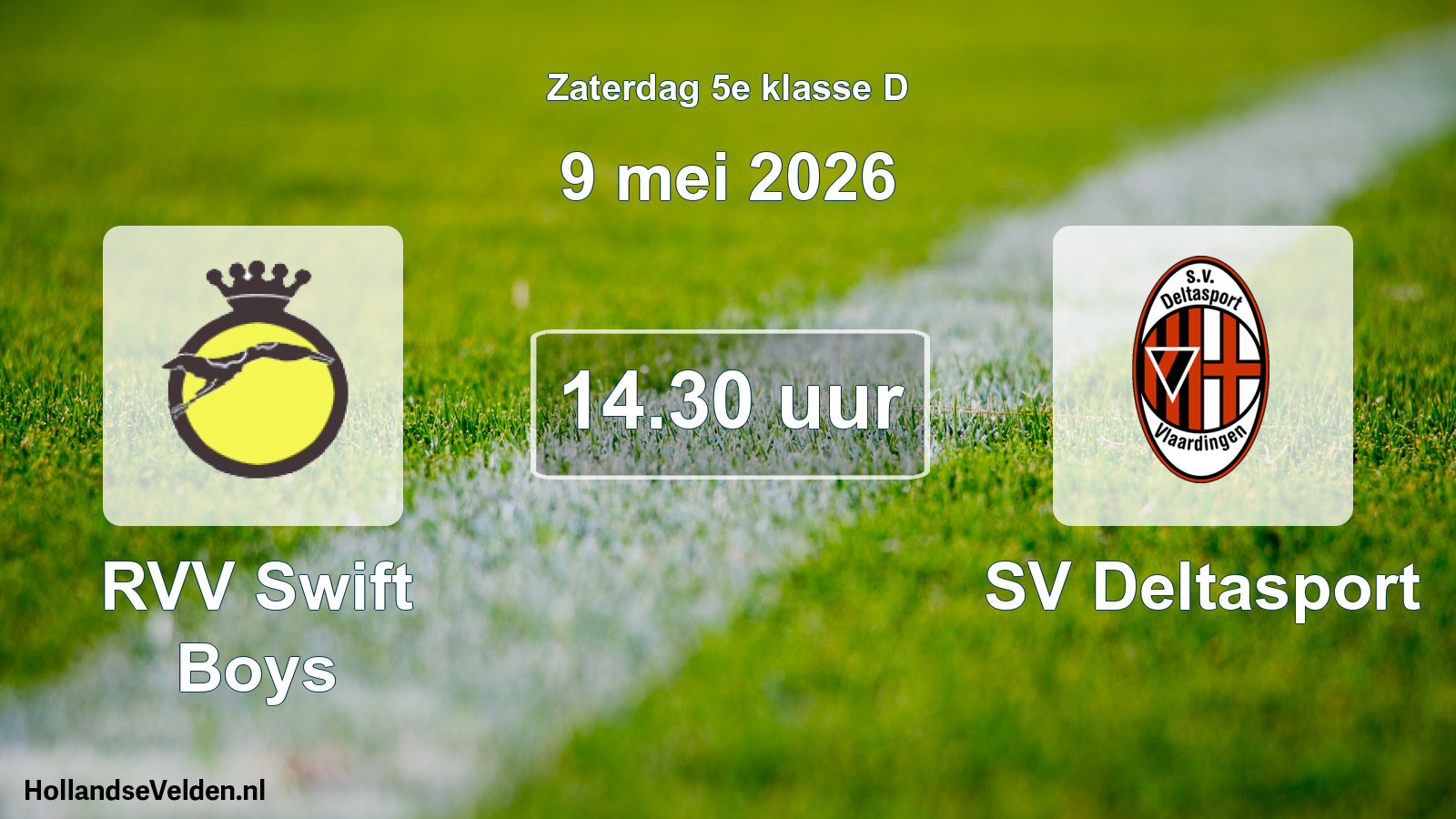 Scheduled Match: RVV Swift Boys - SV Deltasport (9 May 2026)
