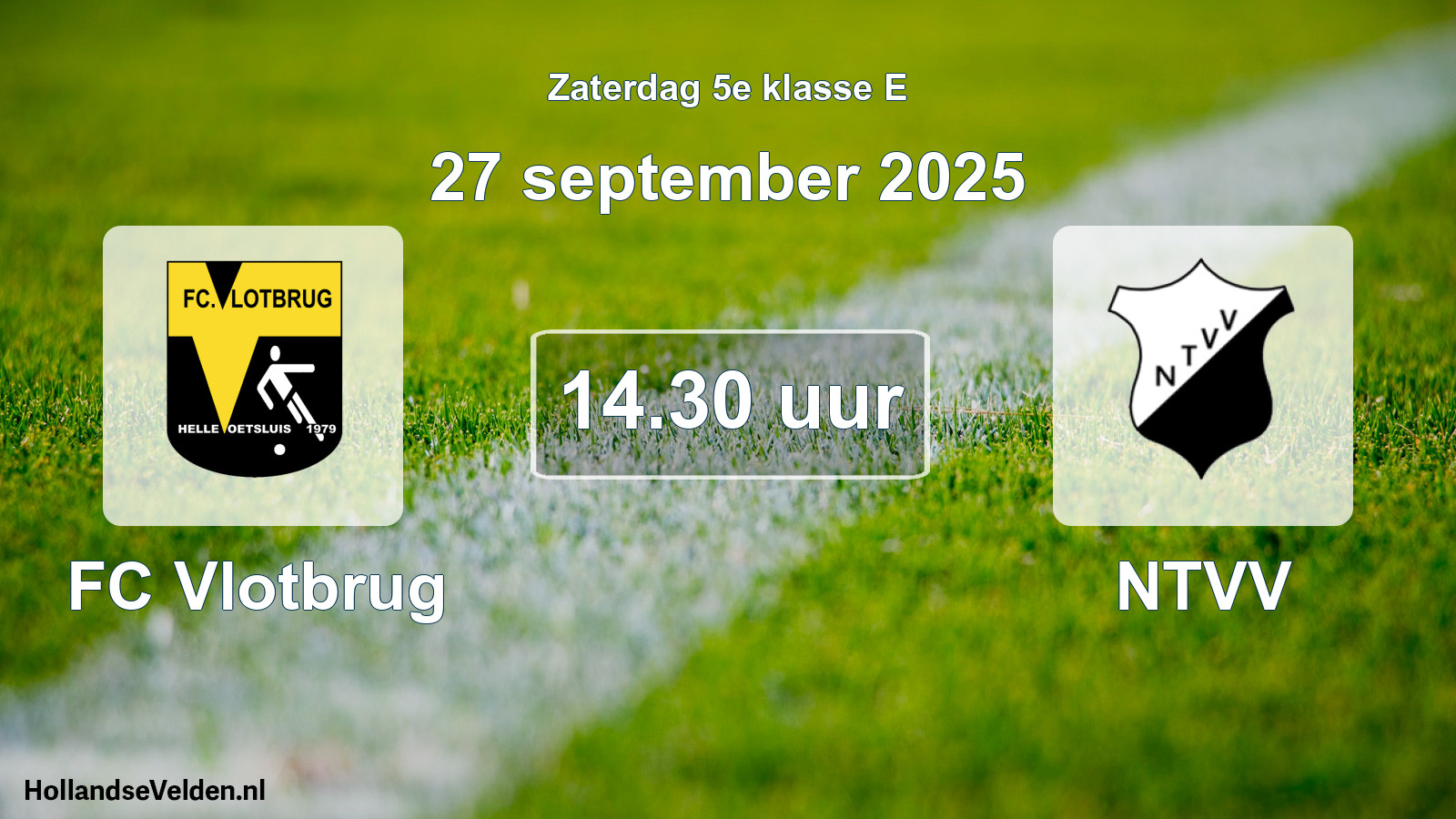 Geplande wedstrijd: FC Vlotbrug - NTVV (27 september 2025)