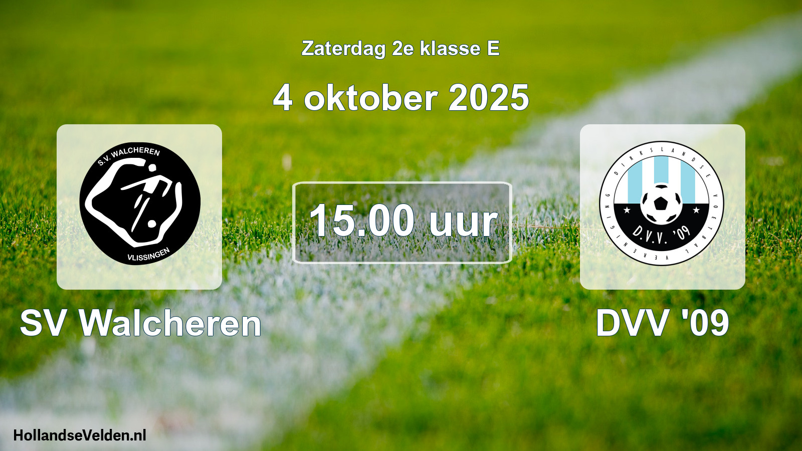 Scheduled Match: SV Walcheren - DVV '09 (4 October 2025)