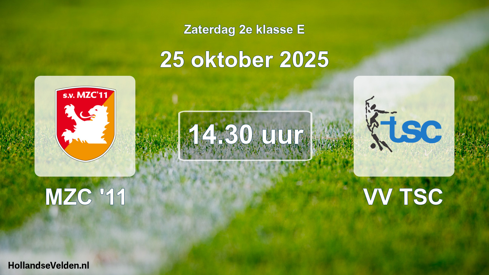 Scheduled Match: MZC '11 - VV TSC (25 October 2025)