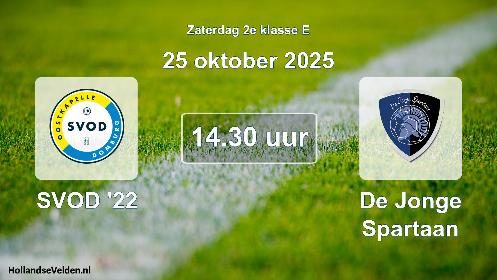 Scheduled Match: SVOD '22 - De Jonge Spartaan (25 October 2025)