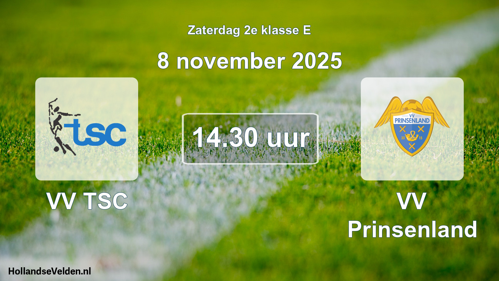 Scheduled Match: VV TSC - VV Prinsenland (8 November 2025)