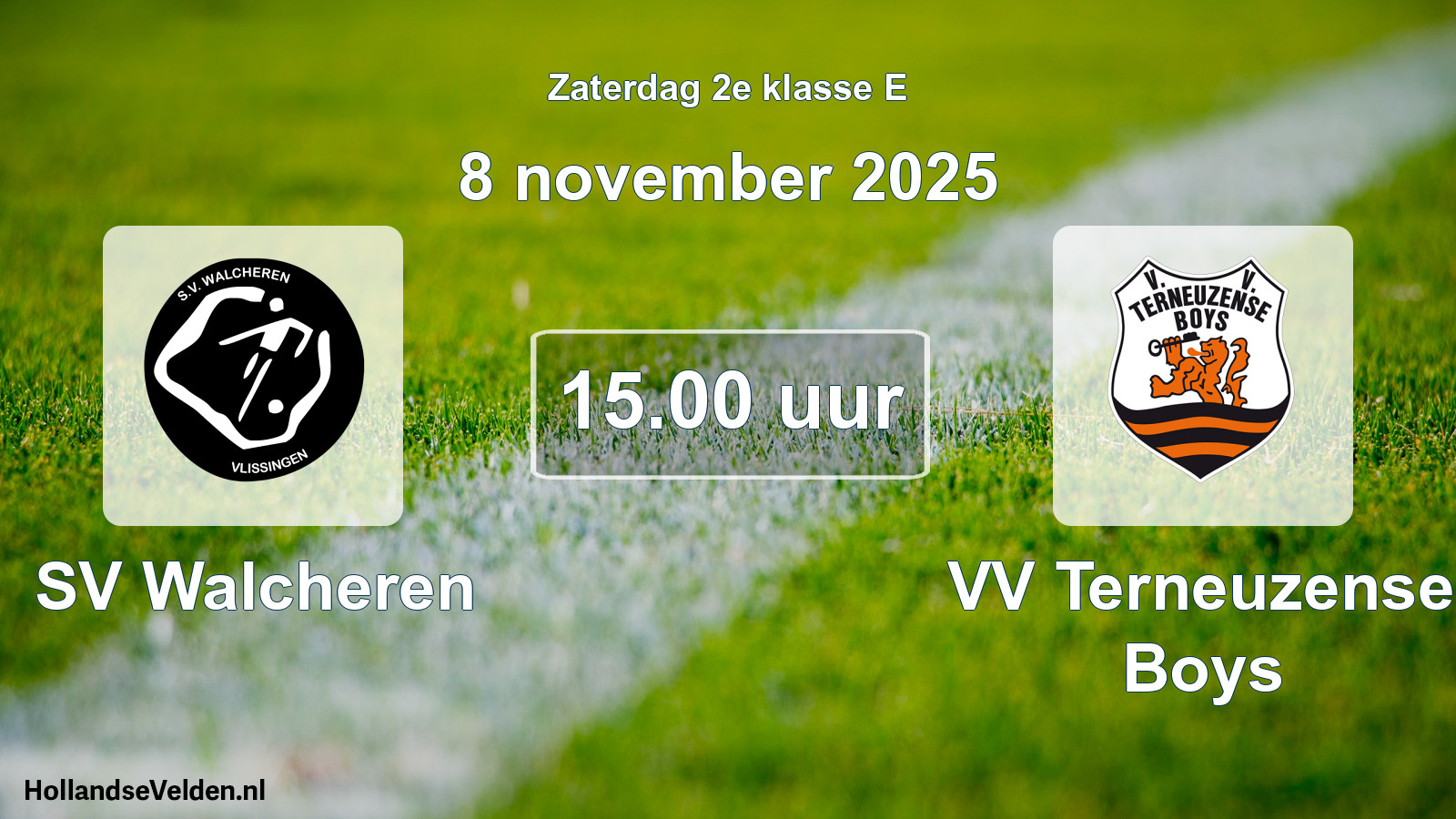 Geplande wedstrijd: SV Walcheren - VV Terneuzense Boys (8 november 2025)