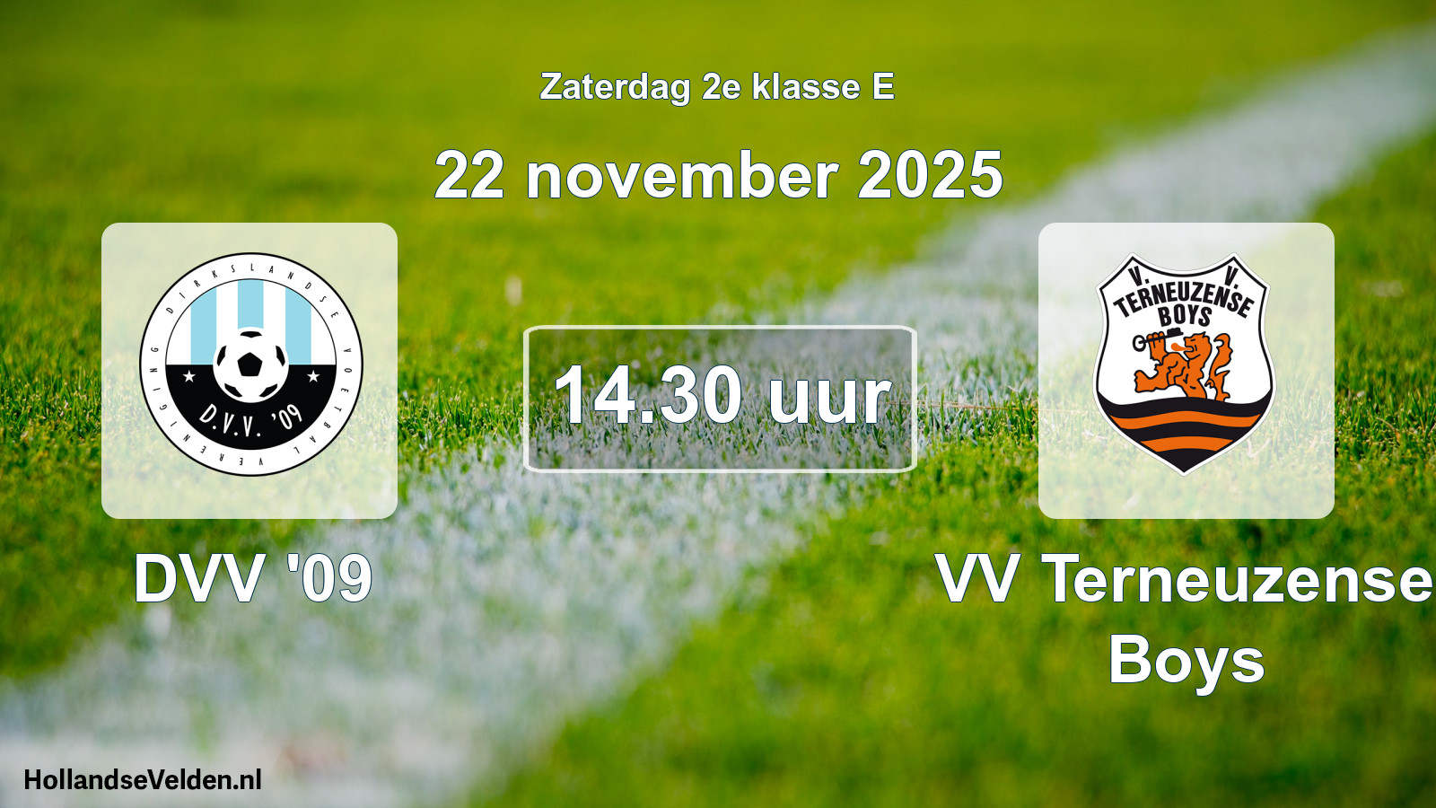 Scheduled Match: DVV '09 - VV Terneuzense Boys (22 November 2025)
