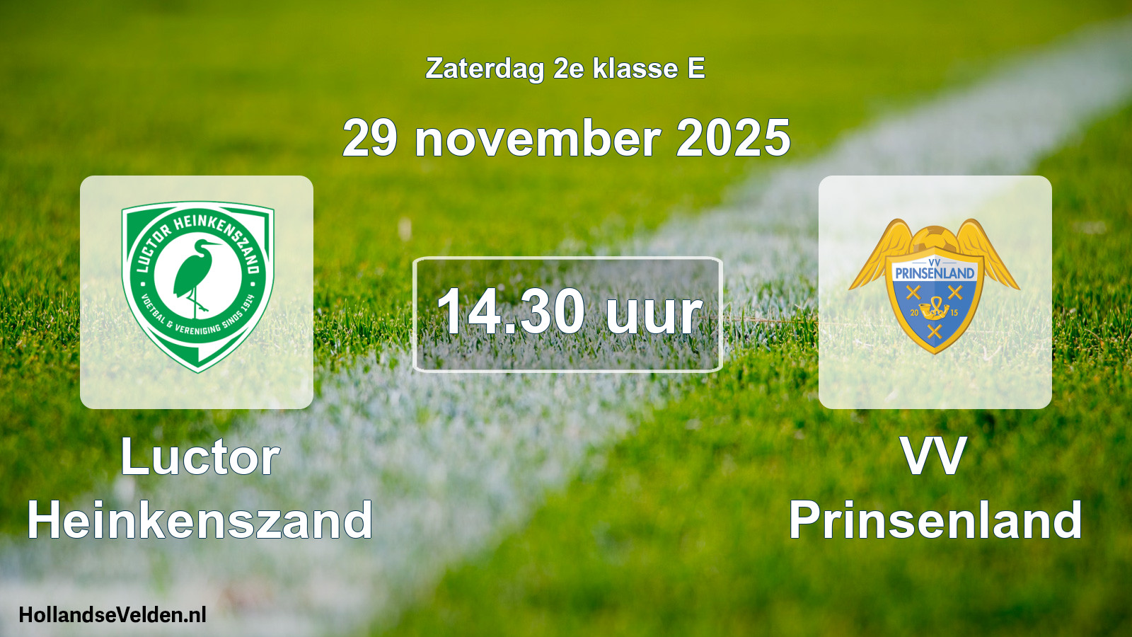 Geplande wedstrijd: Luctor Heinkenszand - VV Prinsenland (29 november 2025)