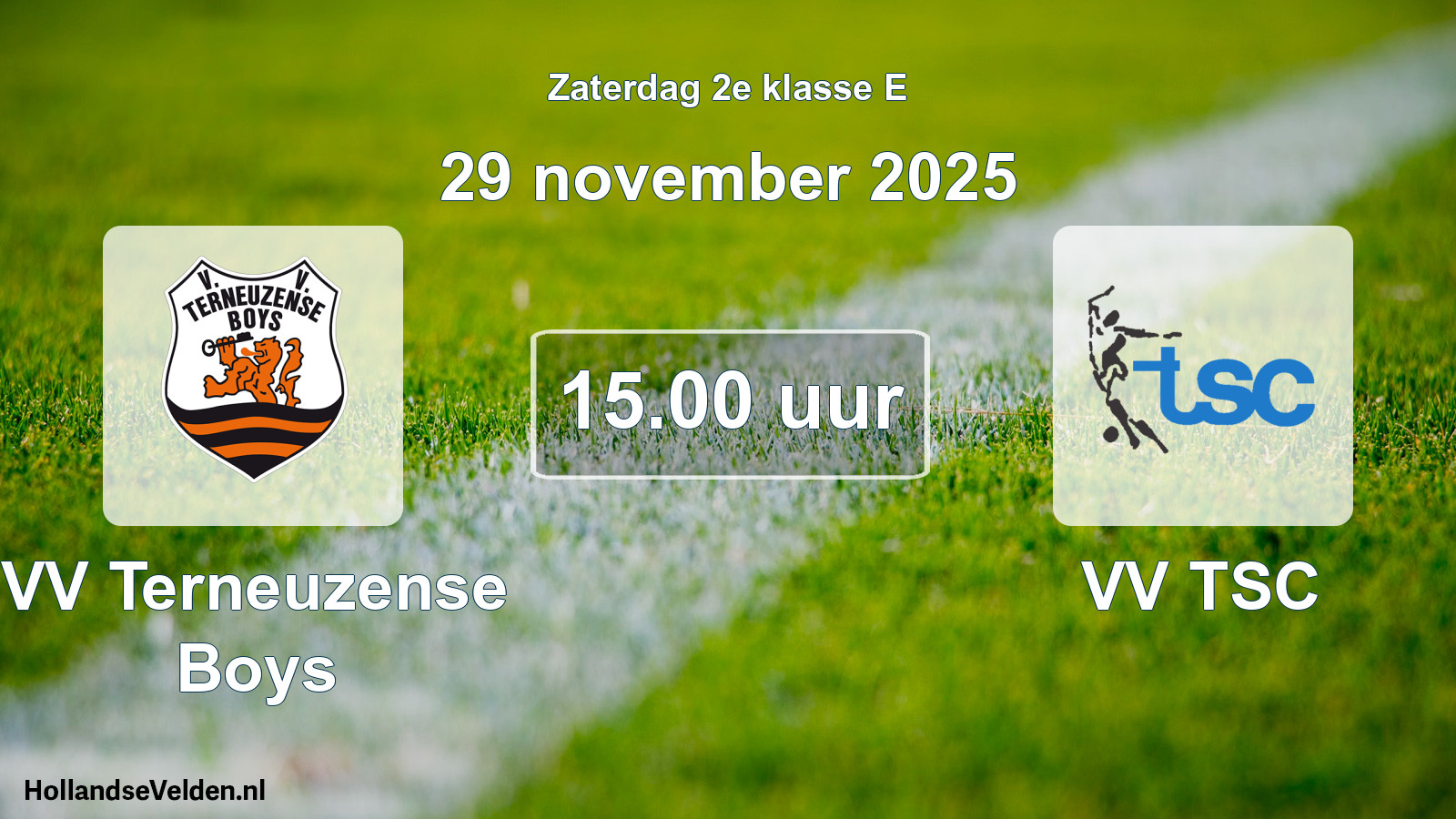Scheduled Match: VV Terneuzense Boys - VV TSC (29 November 2025)